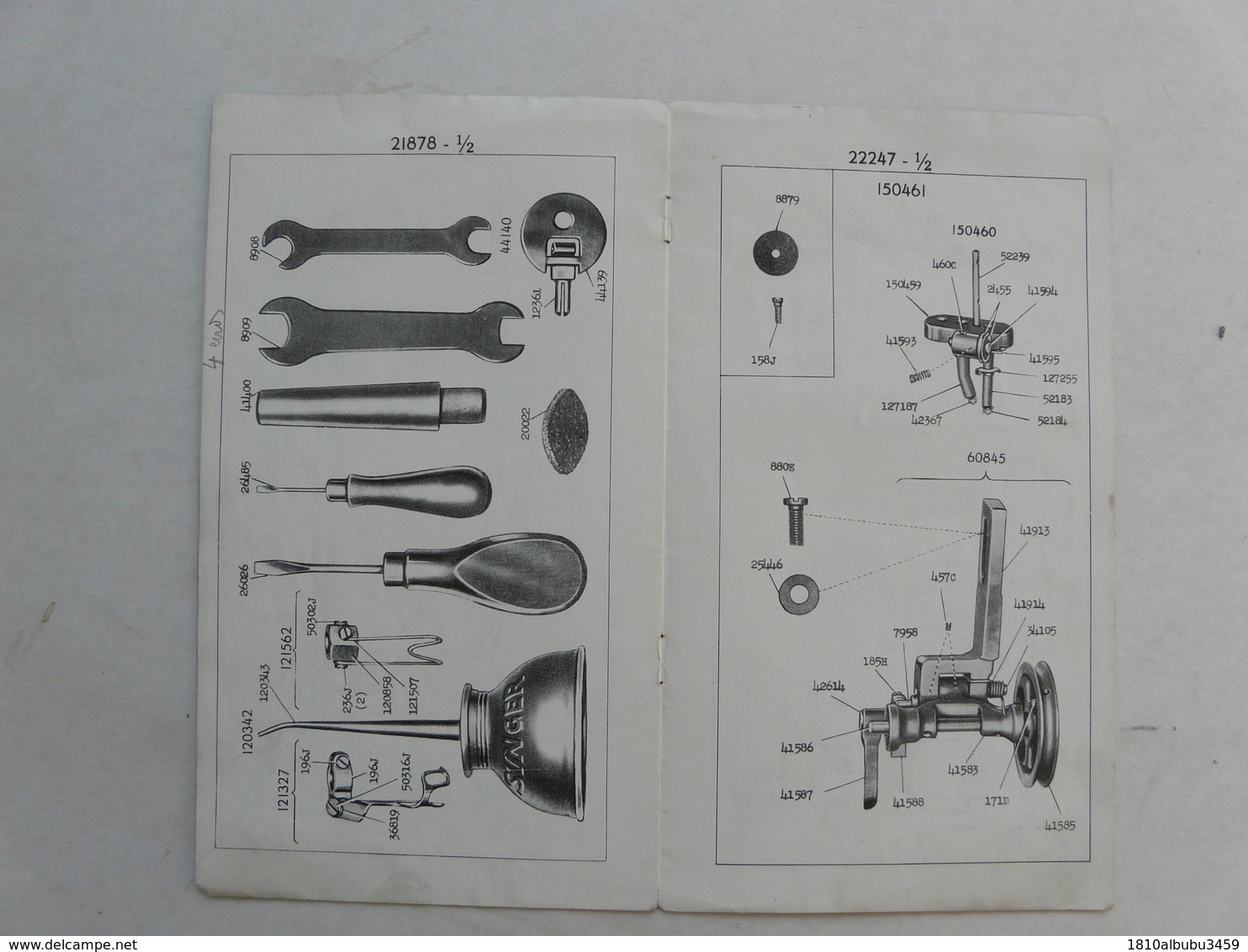 VIEUX PAPIERS - NOTICE TECHNIQUE : SINGER - Copyright U.S.A. 1935 And 1939 - Matériel Et Accessoires