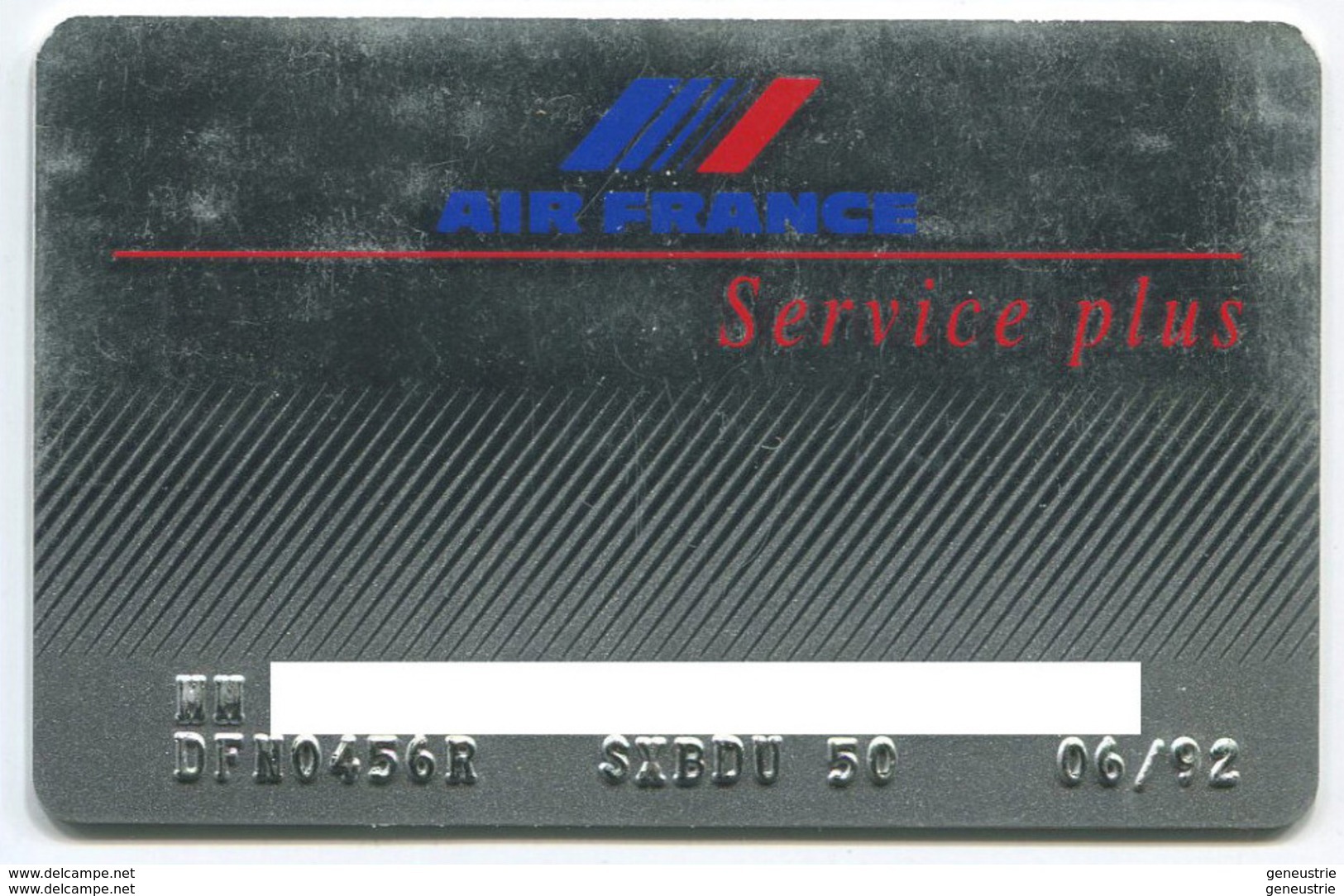 Carte D'abonnement Air France "Service Plus" - Aviation - Avion - Compagnie Aérienne - Tickets