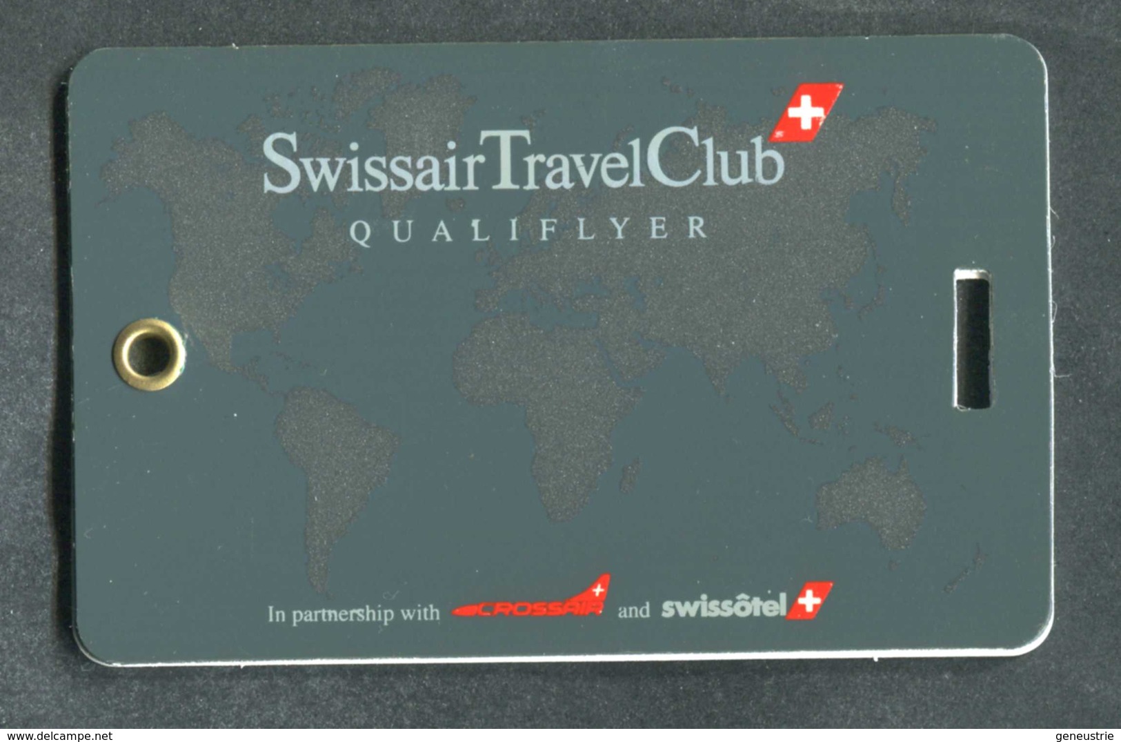 Belle Carte D'identification De Bagages "Swissair Travel Club" Aviation - Avion - Compagnie Aérienne - Étiquettes à Bagages