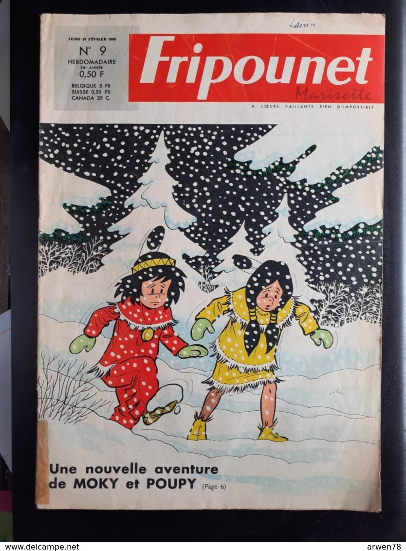 Fripounet Marisette N° 9 Du 29 Fevrier 1968 - Fripounet