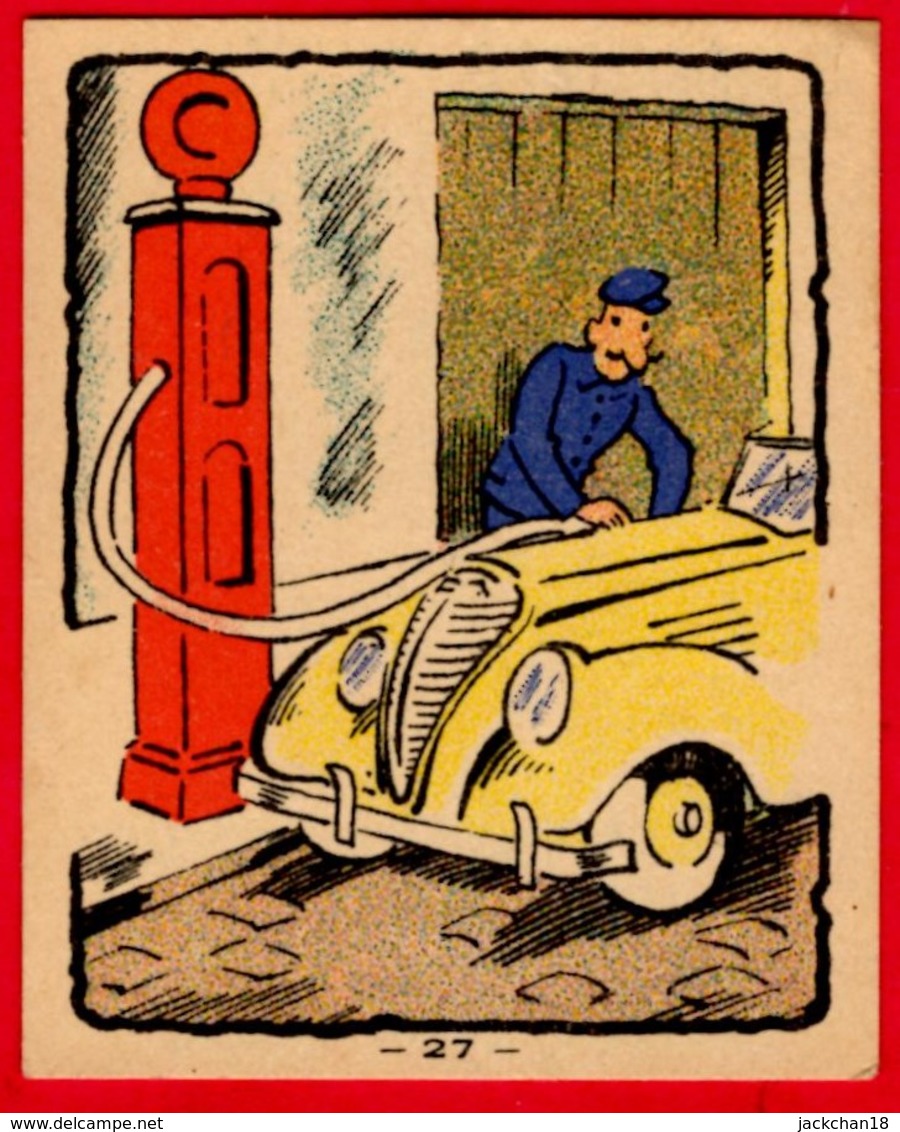 -- IMAGE BANANIA  N° 27  - CARBURANT POMPE A ESSENCE AUTOMOBILE -- - Banania