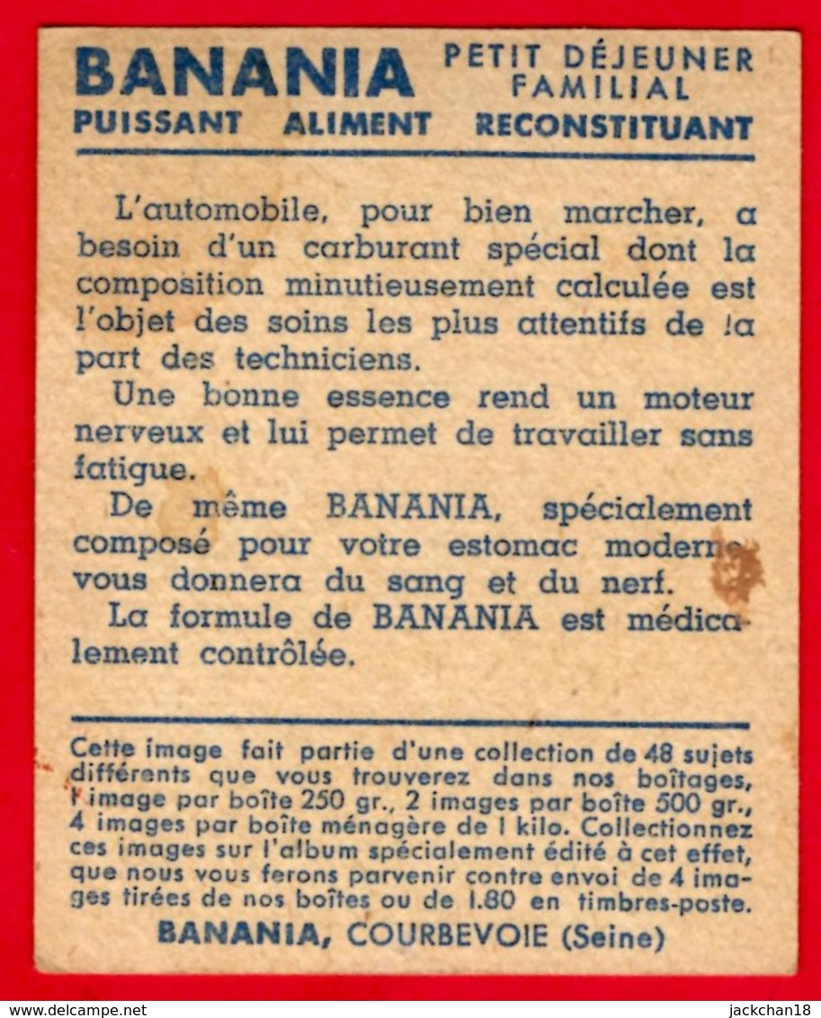 -- IMAGE BANANIA  N° 27  - CARBURANT POMPE A ESSENCE AUTOMOBILE -- - Banania