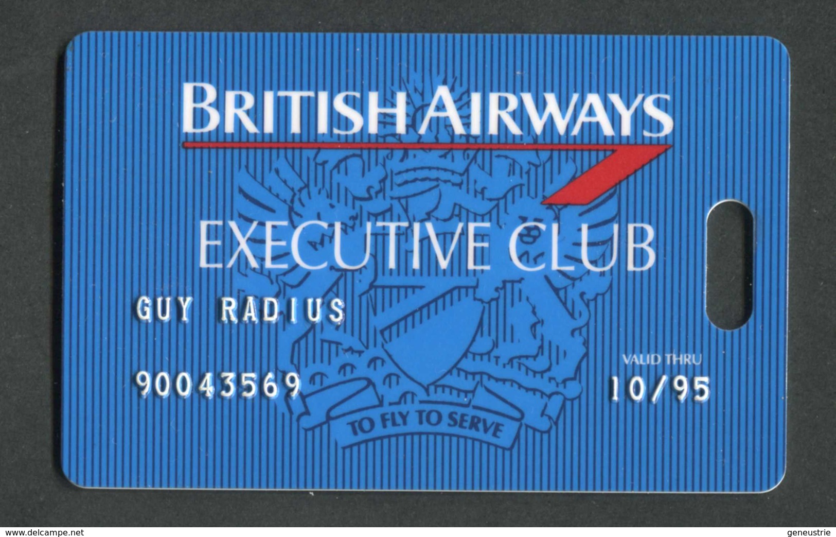 Belle Carte D'identification De Bagages "British Airways Executive Club" Aviation - Avion - Compagnie Aérienne - Étiquettes à Bagages