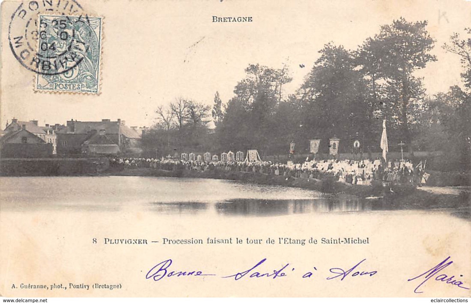 Pluvigner          56       Procession Faisant Le Tour De L'étang St Michel      (Voir Scan) - Autres & Non Classés