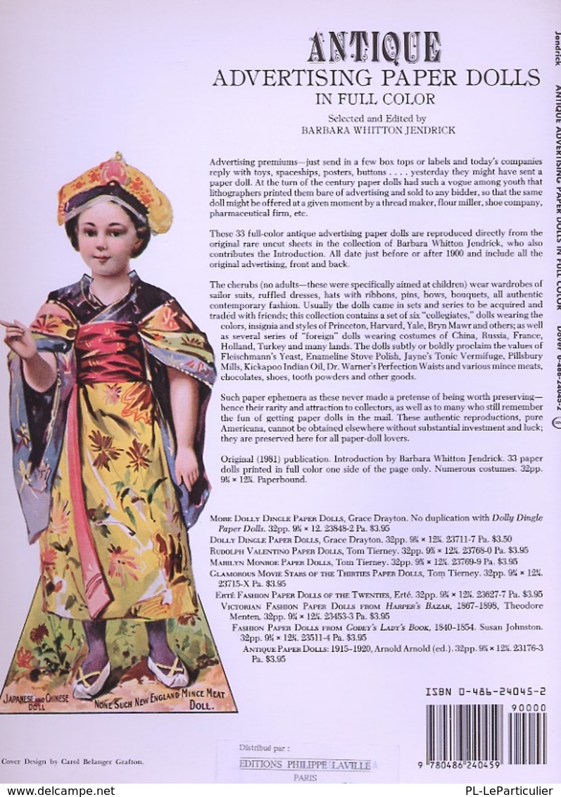 Antique Advertising Paper Dolls By Dover USA (Poupée à Habiller) - Activiteiten/ Kleurboeken