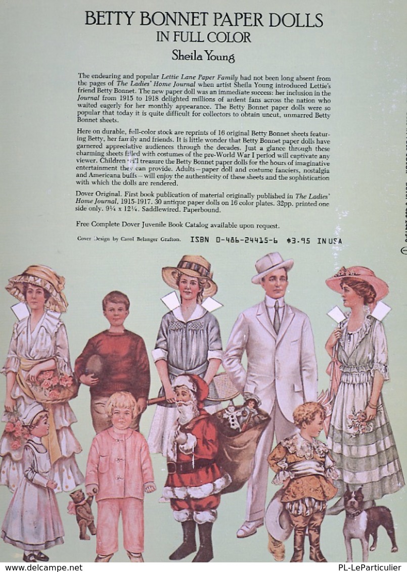 Betty Bonnet Paper Dolls By Sheila Young Dover USA (Poupée à Habiller) - Activités/ Livres à Colorier