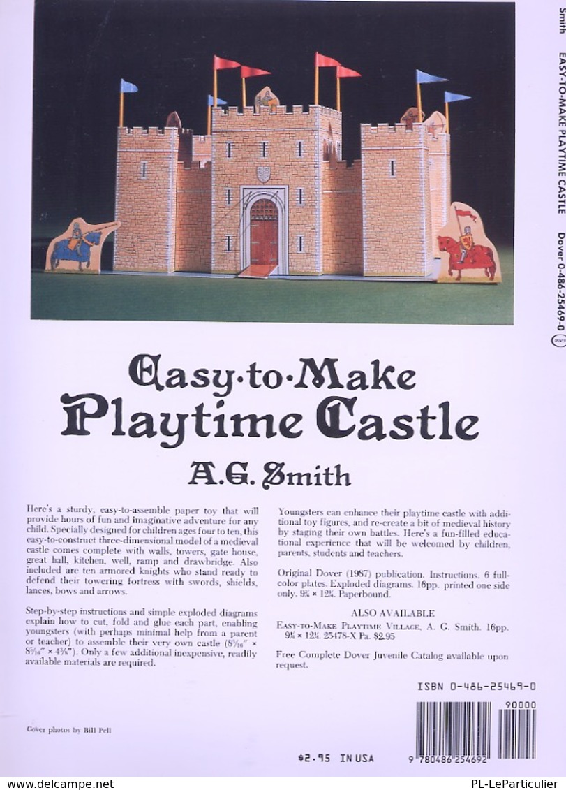 Playtime Castle By A.G. Smith Dover USA  (Château à Construire) - Activity/ Colouring Books