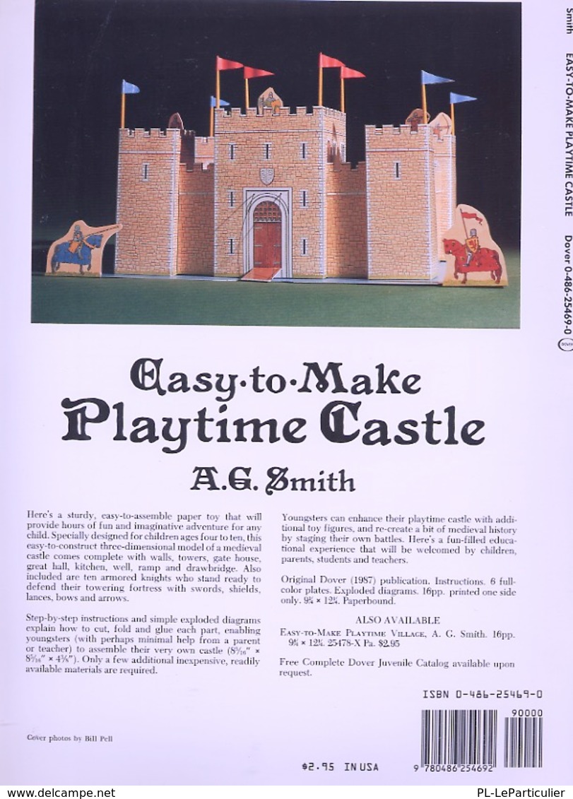 Playtime Castle By A.G. Smith Dover USA  (Château à Construire) - Actividades /libros Para Colorear