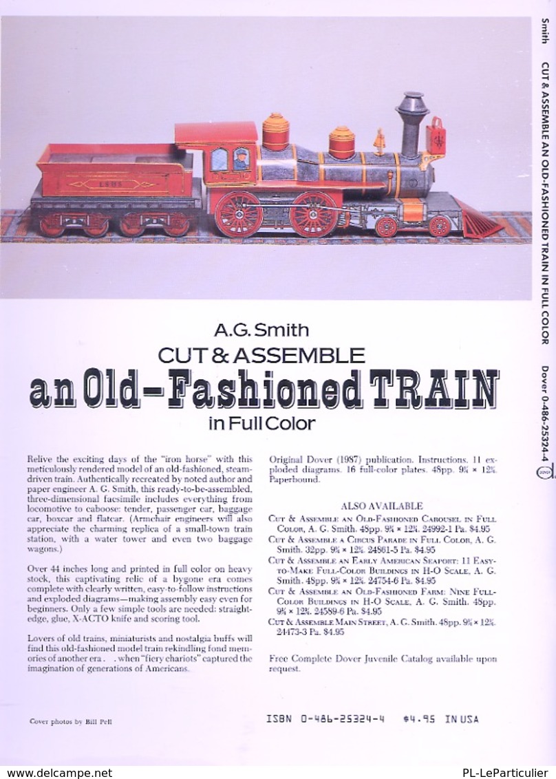 Old-Fashioned TRAIN By A.G. Smith Dover USA  (Gare à Construire) - Attività/Libri Da Colorare