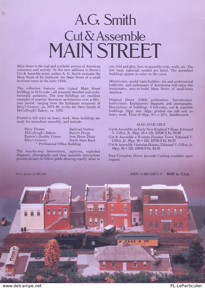 Cut & Assemble Main Sreet ByA.G. Smith Dover USA  (Ville à Construire) - Activités/ Livres à Colorier