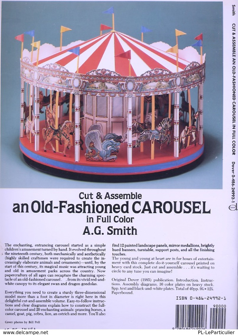 Old-Fashioned Carousel By A.G. Smith Dover USA  (Carrousel à Construire) - Activités/ Livres à Colorier
