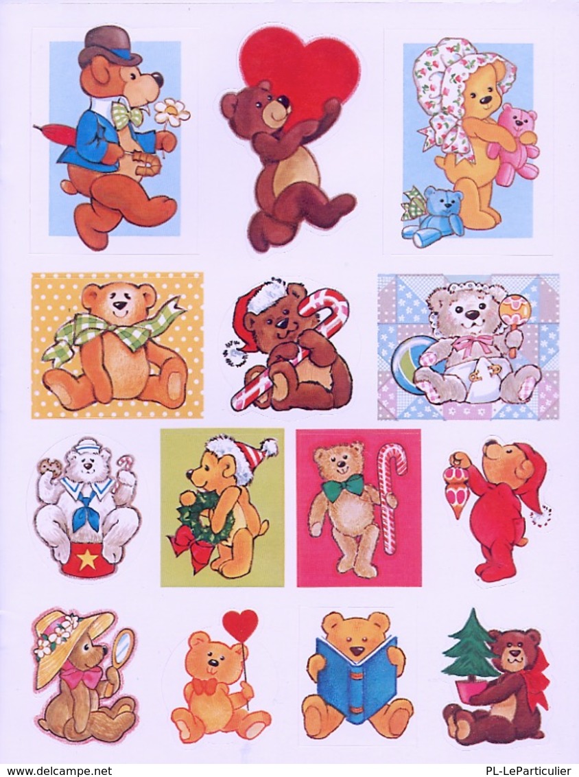 Teddy Bear Stickers By Ted Menten Dover USA (autocollants) - Tätigkeiten/Malbücher