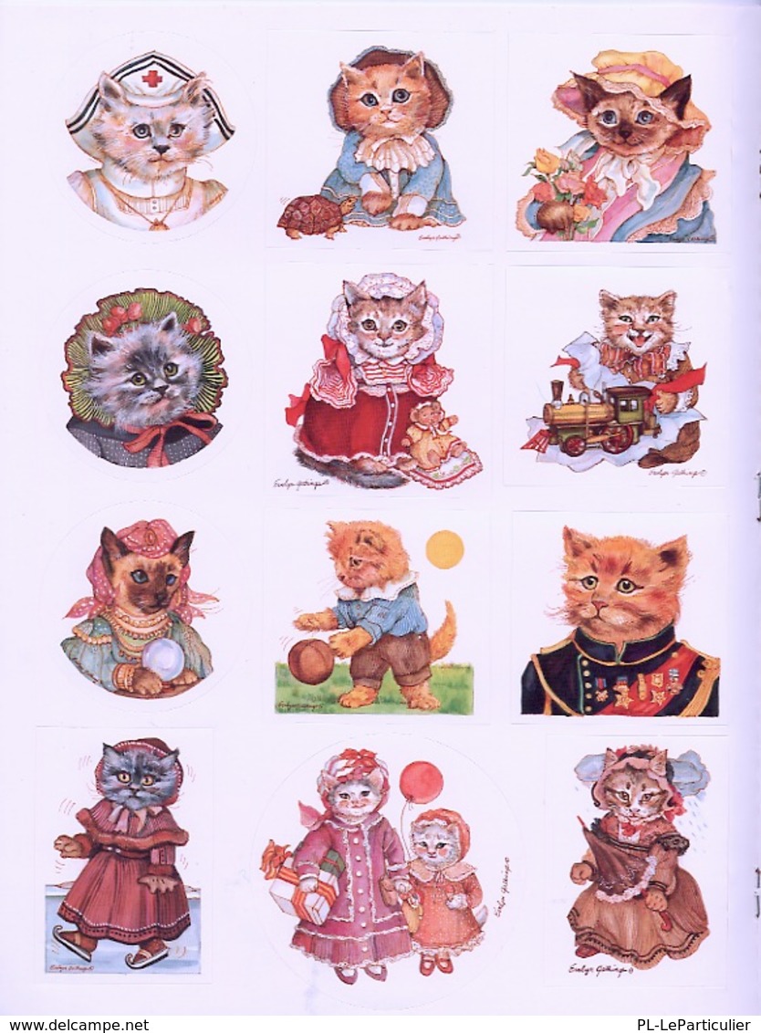 Cats And Kittens By  Evelyn Gathings Dover USA (autocollants) - Actividades /libros Para Colorear