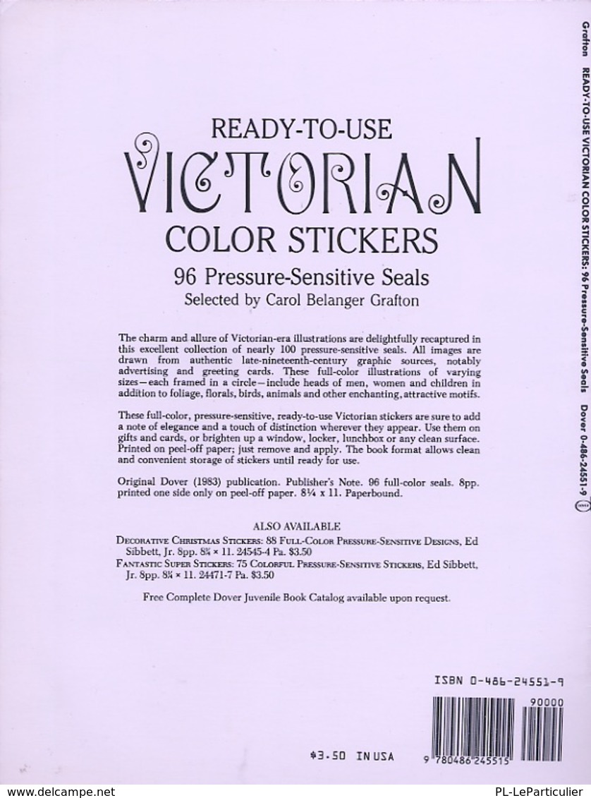Victoria, Color Stikers By Carole Belanger Grfton Dover USA (autocollants) - Attività/Libri Da Colorare