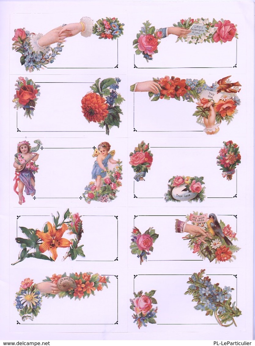 Old-Floral Gift Labels  By Carole Belanger Grfton Dover USA (autocollants) - Actividades /libros Para Colorear