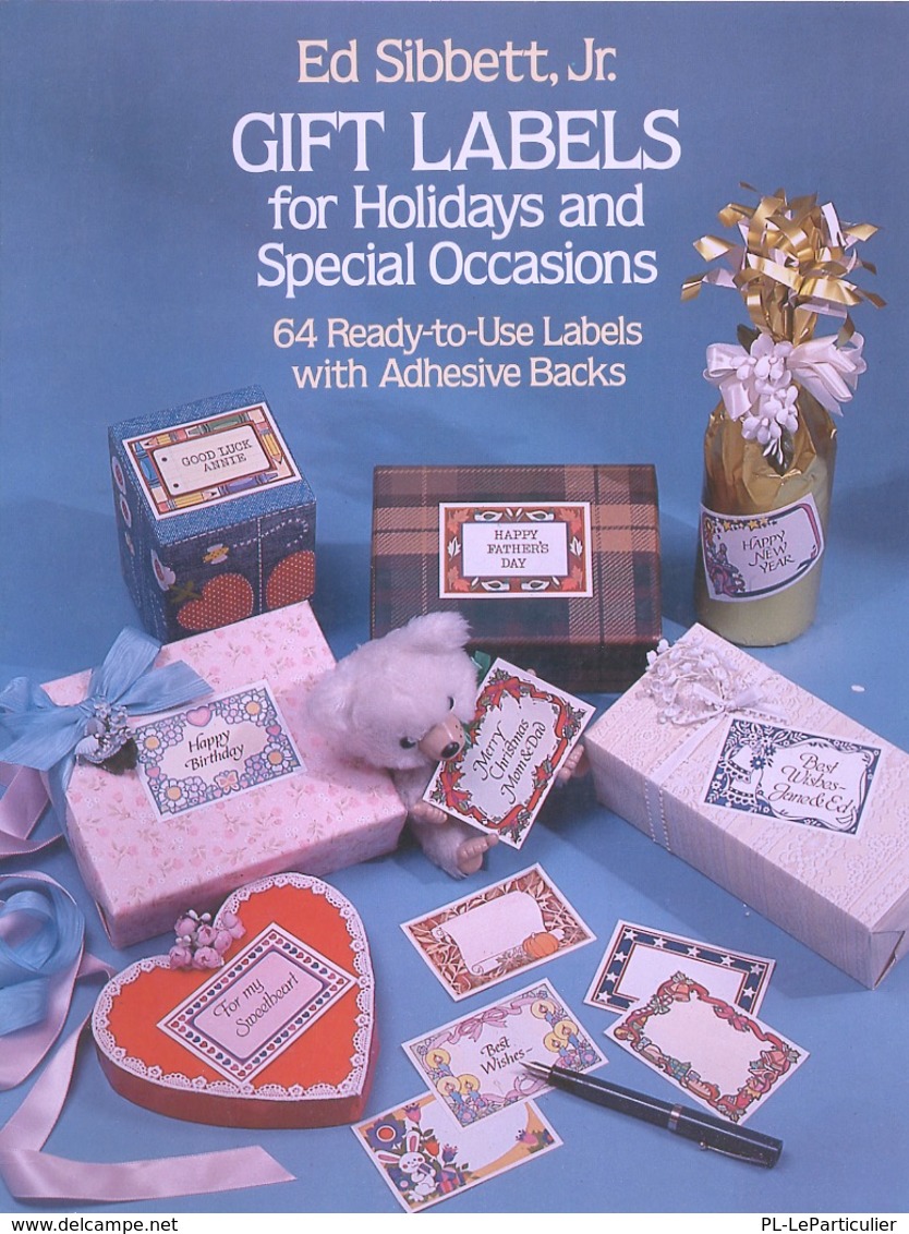 Gift Labels By ED Sibbett, Jr. Dover USA (autocollants) - Activity/ Colouring Books