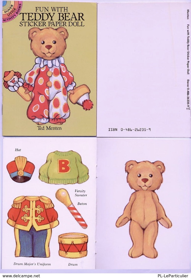 Fun With Teddy Bear By Ted Menteni Dover USA (autocollants) - Activity/ Colouring Books