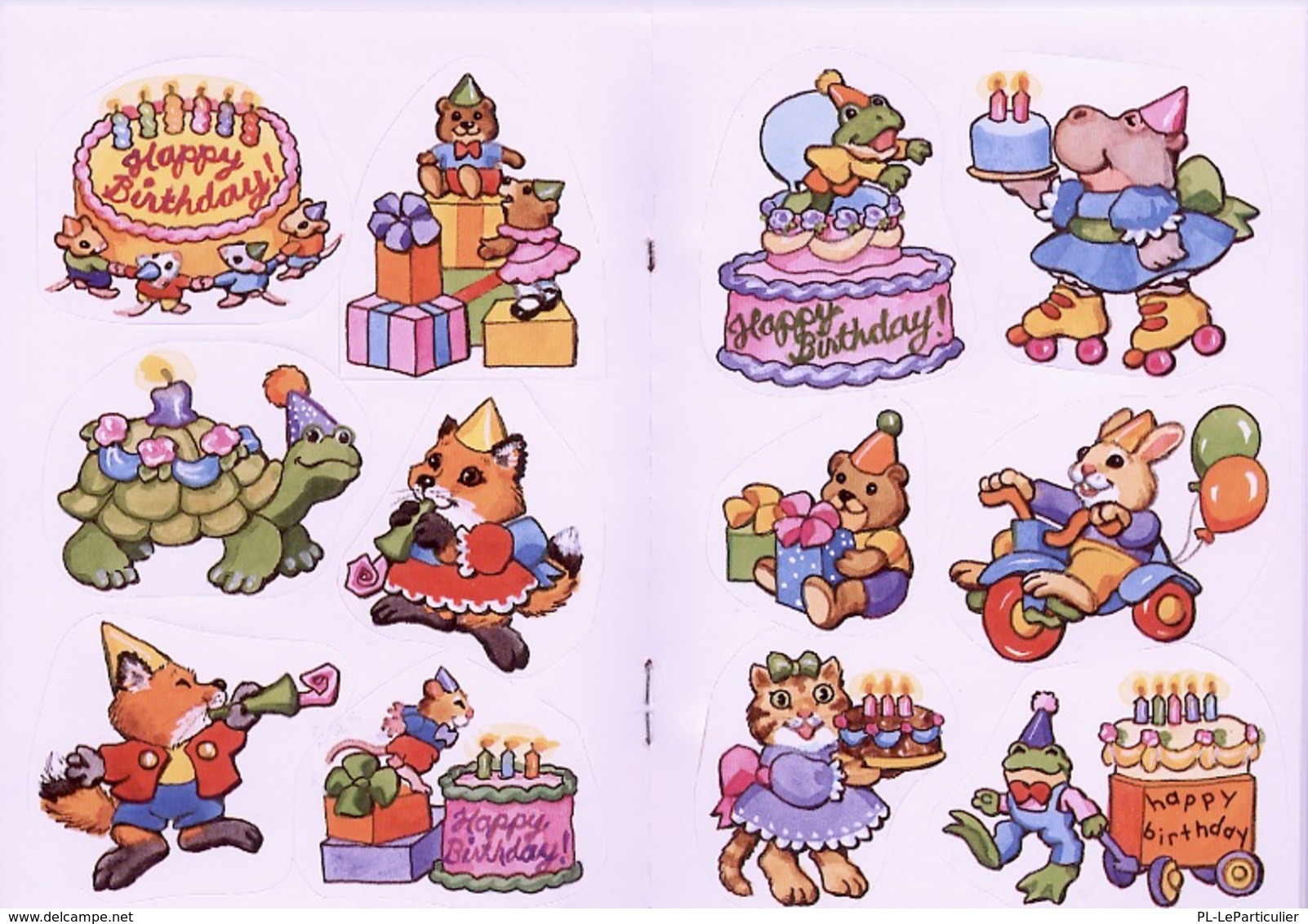 Little Happy Birthday Stickers By Nina Barbaresi Dover USA (autocollants) - Actividades /libros Para Colorear