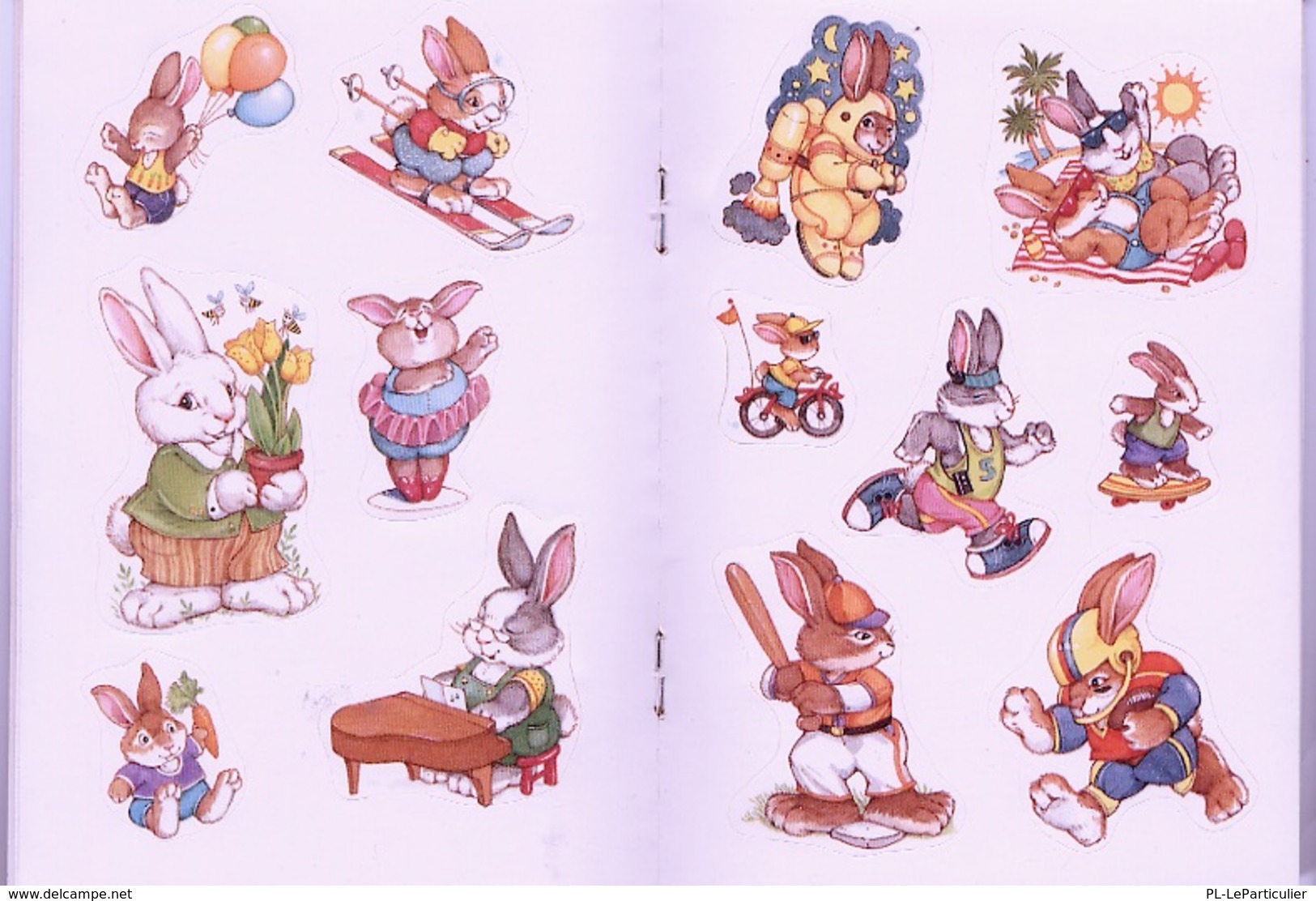 Bunny Stickers By Christopher Santoro Dover USA (autocollants) - Actividades /libros Para Colorear