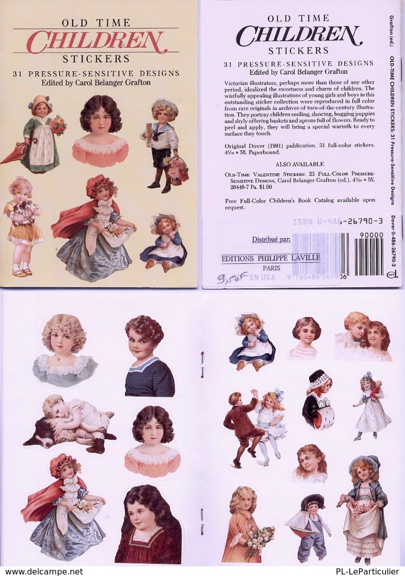 Old Time Children Stickers By Carol Belanger Grafton Dover USA (autocollants) - Actividades /libros Para Colorear