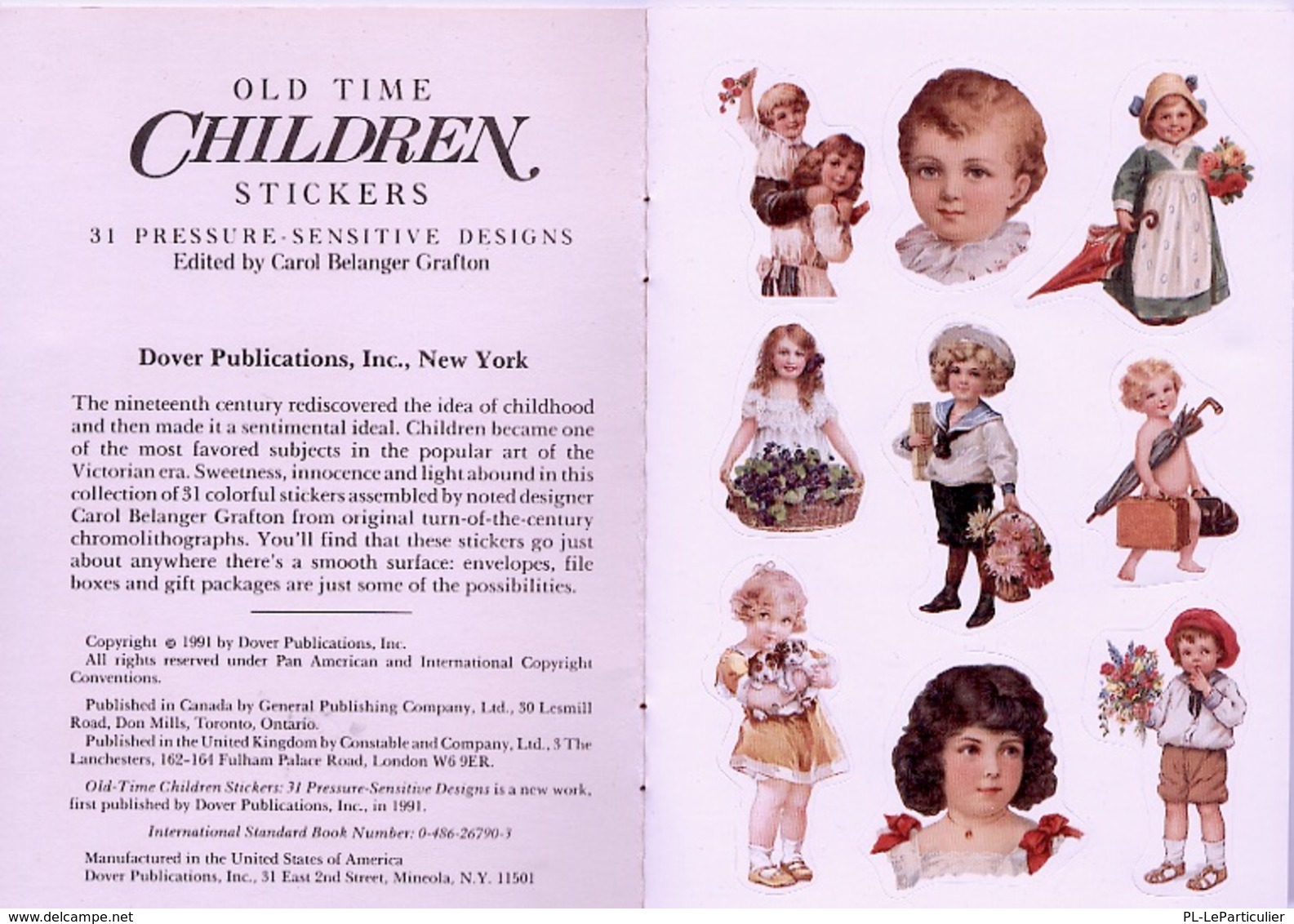 Old Time Children Stickers By Carol Belanger Grafton Dover USA (autocollants) - Attività/Libri Da Colorare