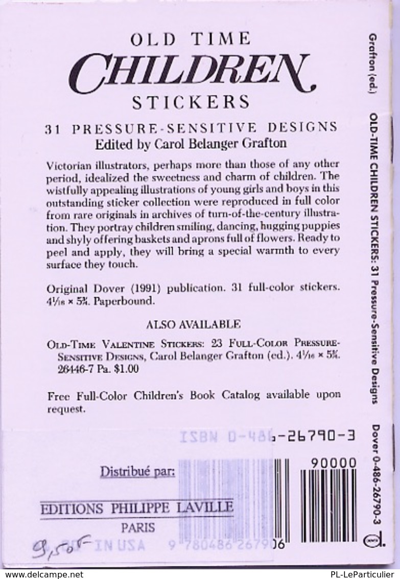 Old Time Children Stickers By Carol Belanger Grafton Dover USA (autocollants) - Tätigkeiten/Malbücher