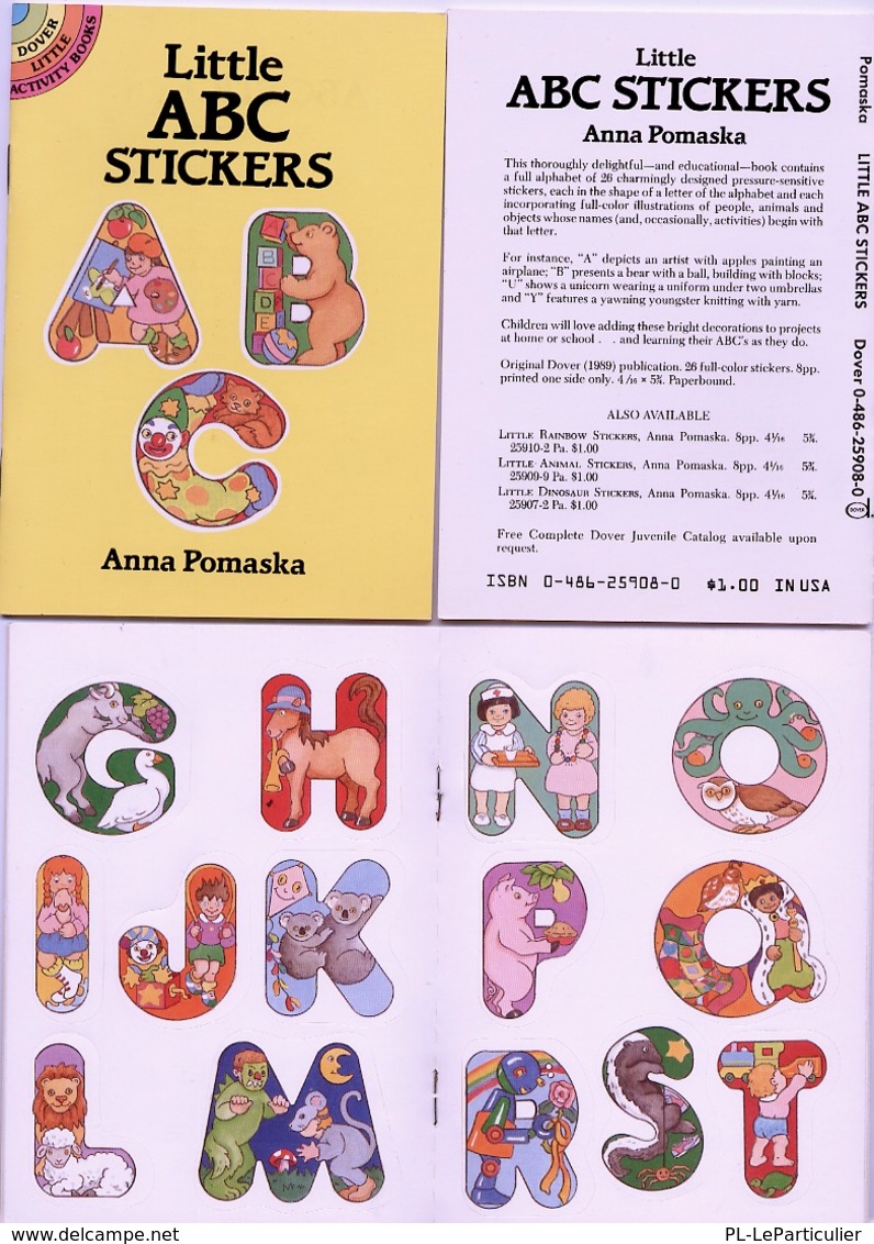 Little ABC Stickers By Anna Grafton Dover USA (autocollants) - ABC & Numbers