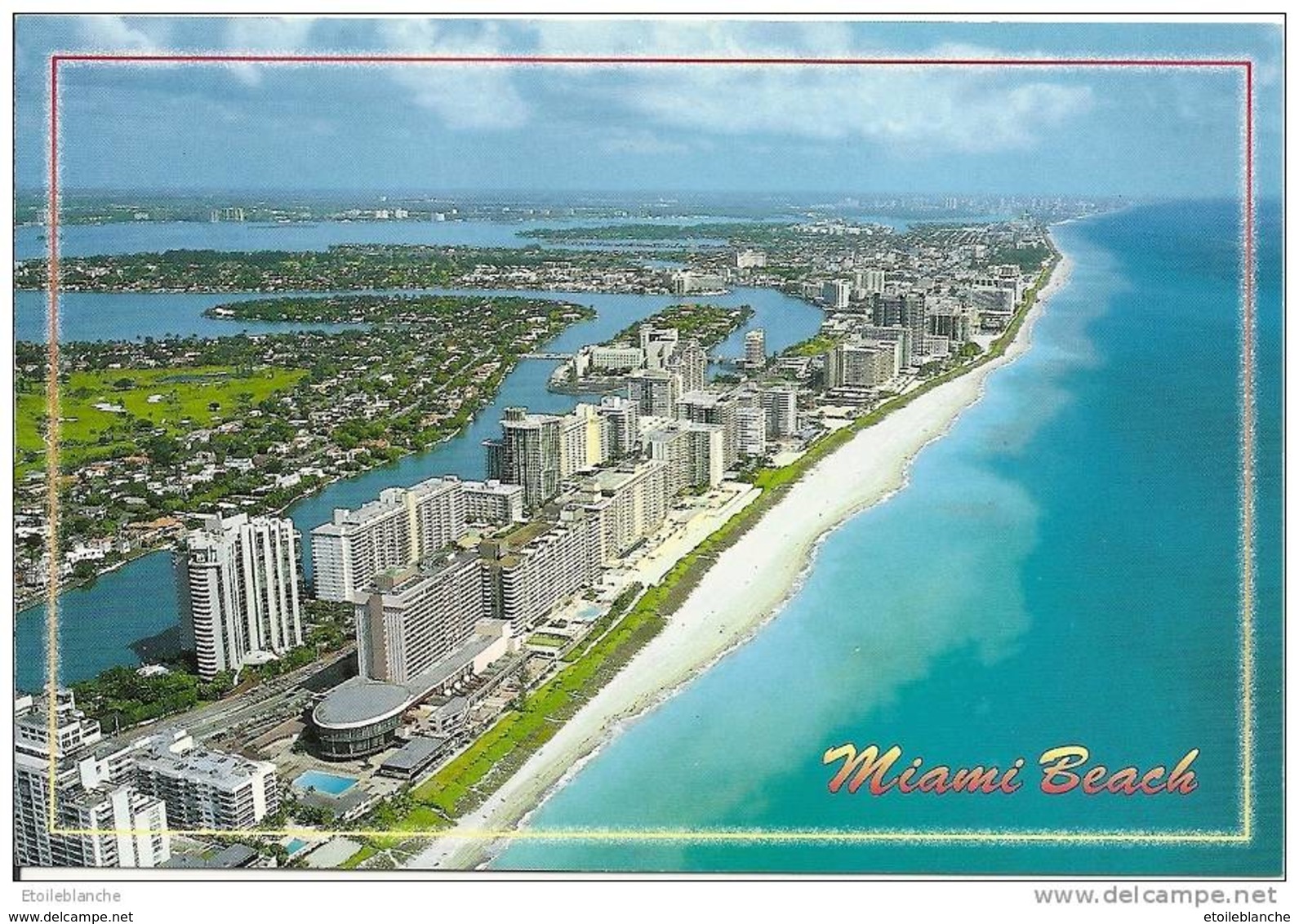 Miami Beach, Florida, Aerial View / Looking North Along The Atlantic Ocean / Photo Aérienne, Plage, Floride - Miami