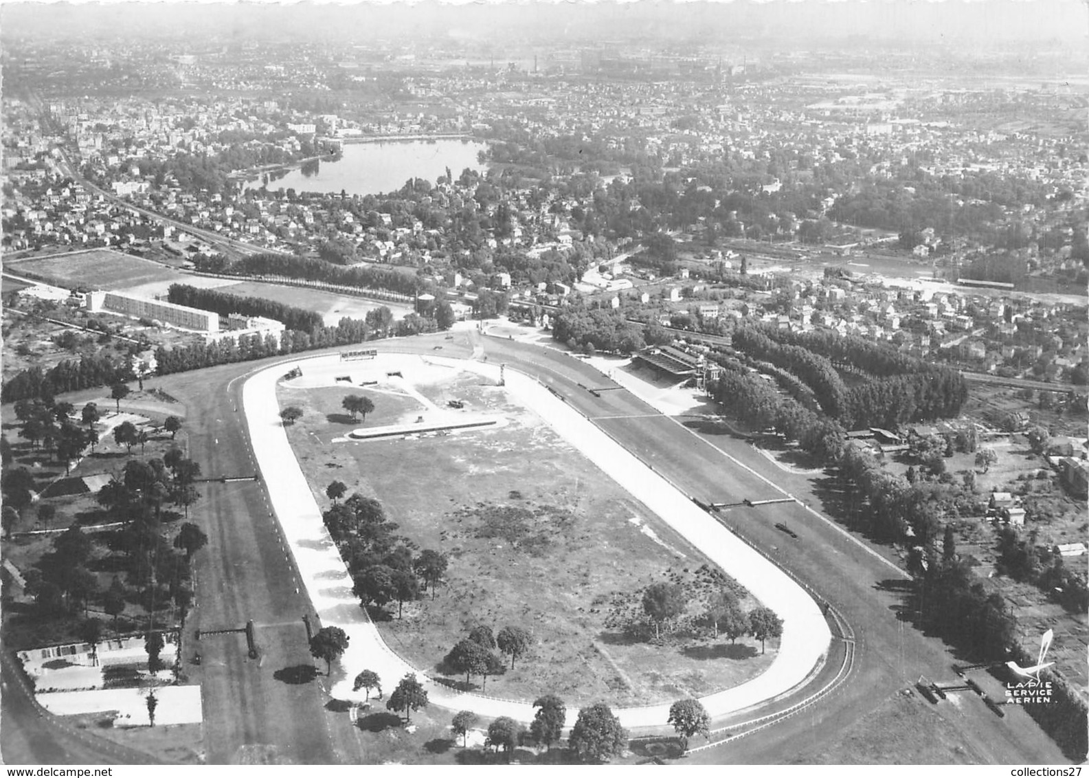 95-ENGHIEN-LES-BAINS- L'HIPPODROME VUE DU CIEL - Enghien Les Bains