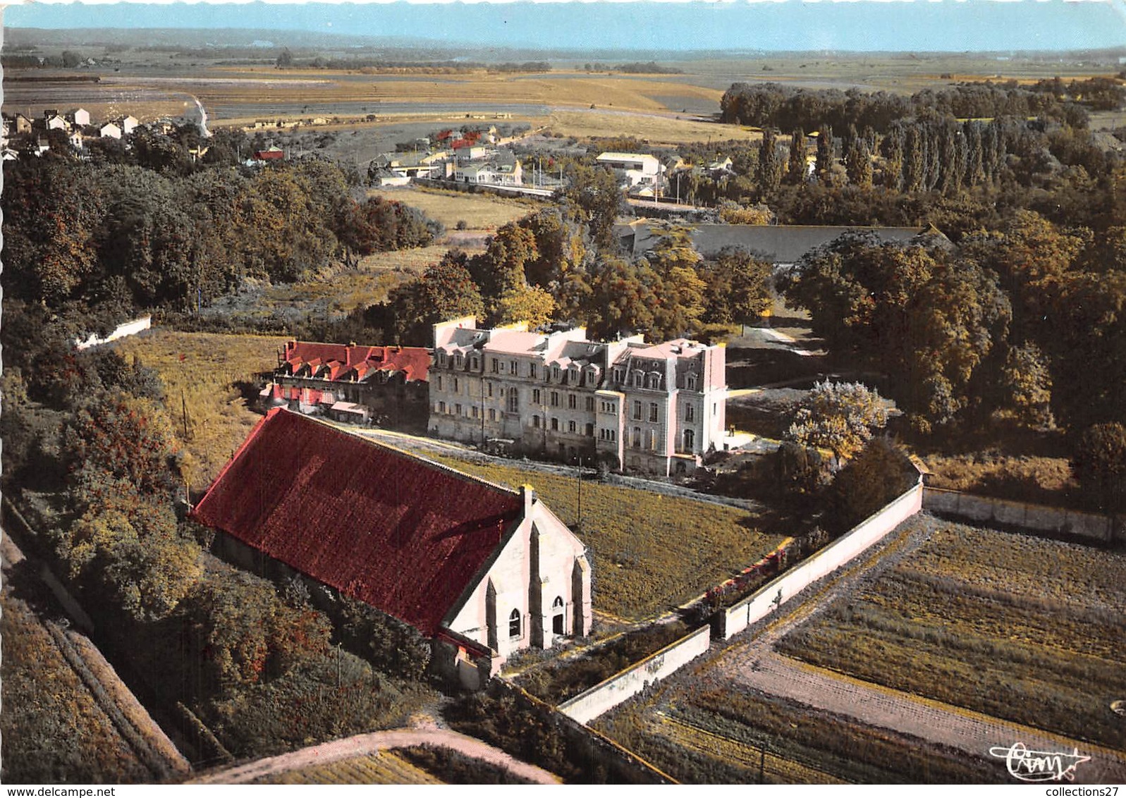 95-SAINT-OUEN-L'AUMONE- ABBAYE DE MAUBUISSON , GRANGE DE LA DIME VUE AERIENNE - Saint-Ouen-l'Aumône