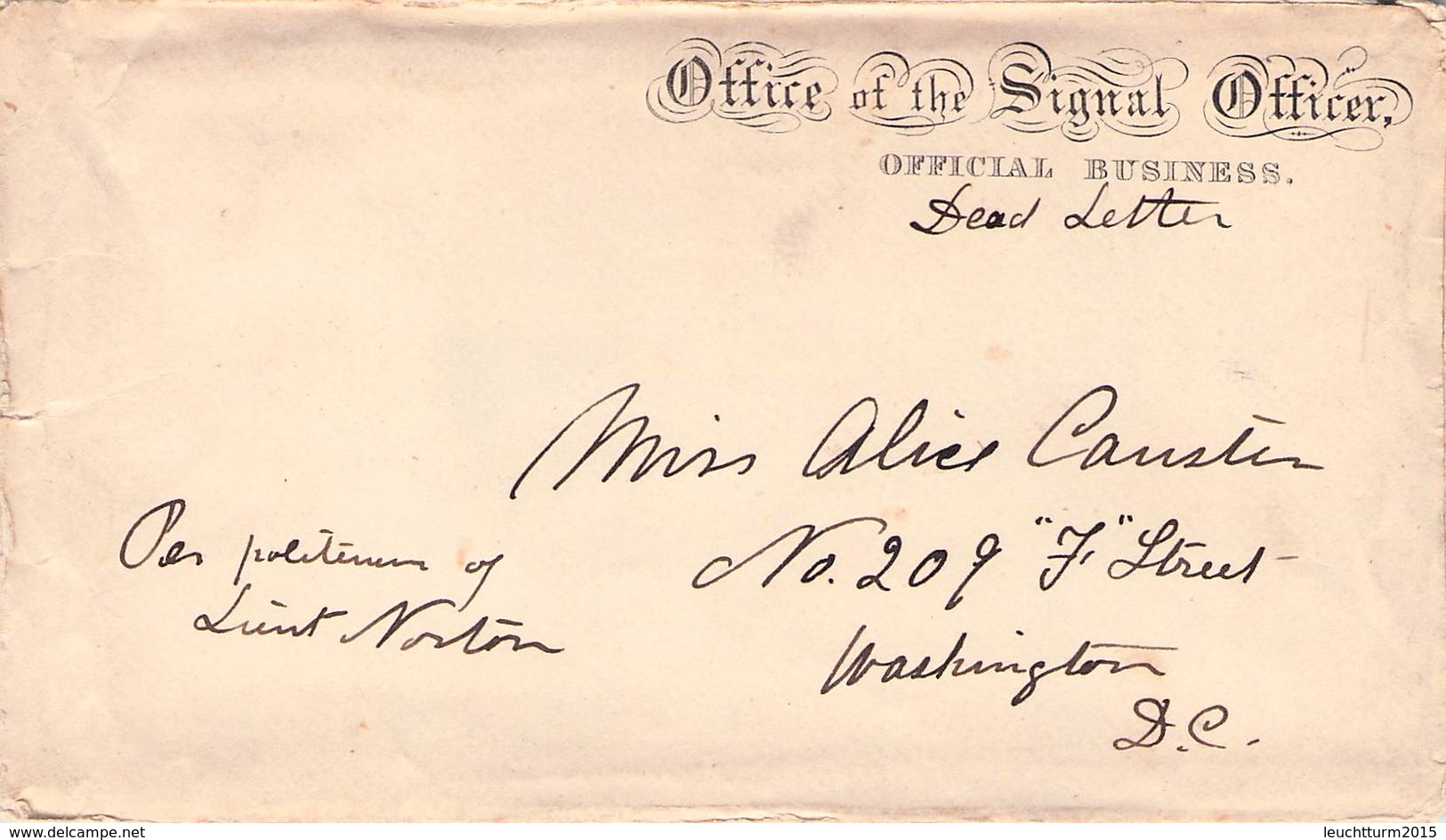 USA - ENVELOPE - OFFICE OF THE SIGNAL OFFICER  //ak973 - 1901-20