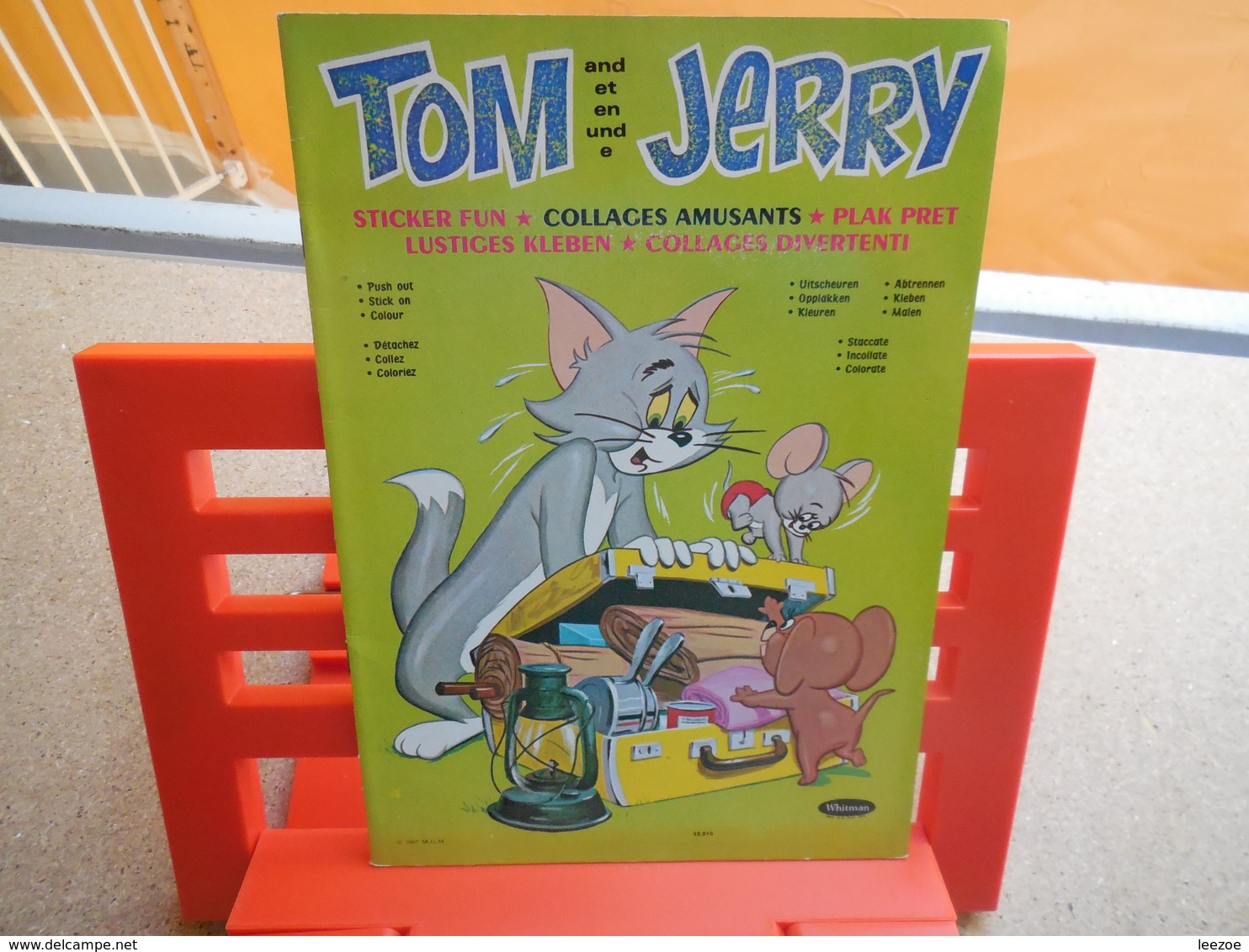 Tom Et Jerry Sticker Fun, Collages Amusant Whitman, Rare..3C0420 - Adesivi