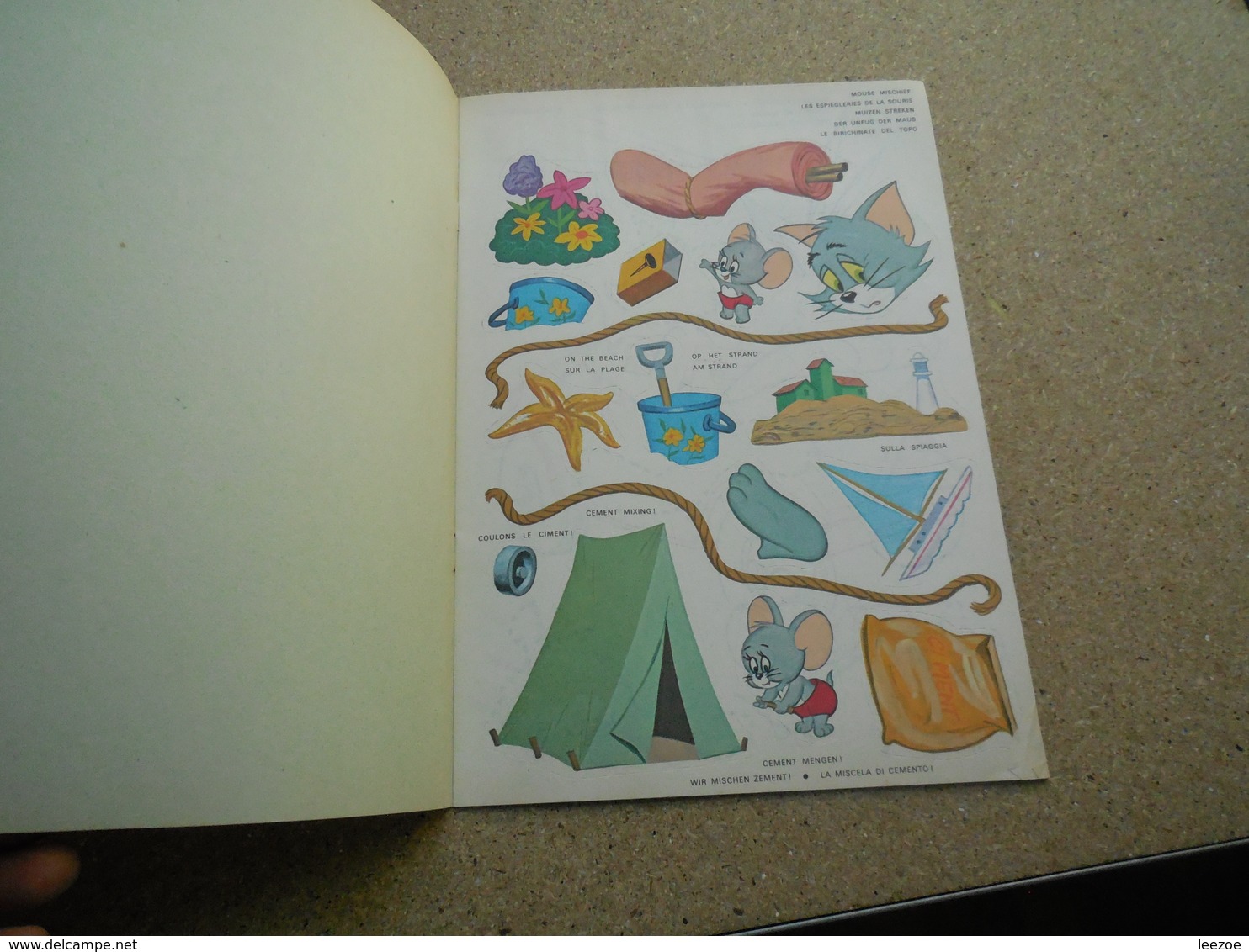 Tom Et Jerry Sticker Fun, Collages Amusant Whitman, Rare..3C0420 - Autocollants