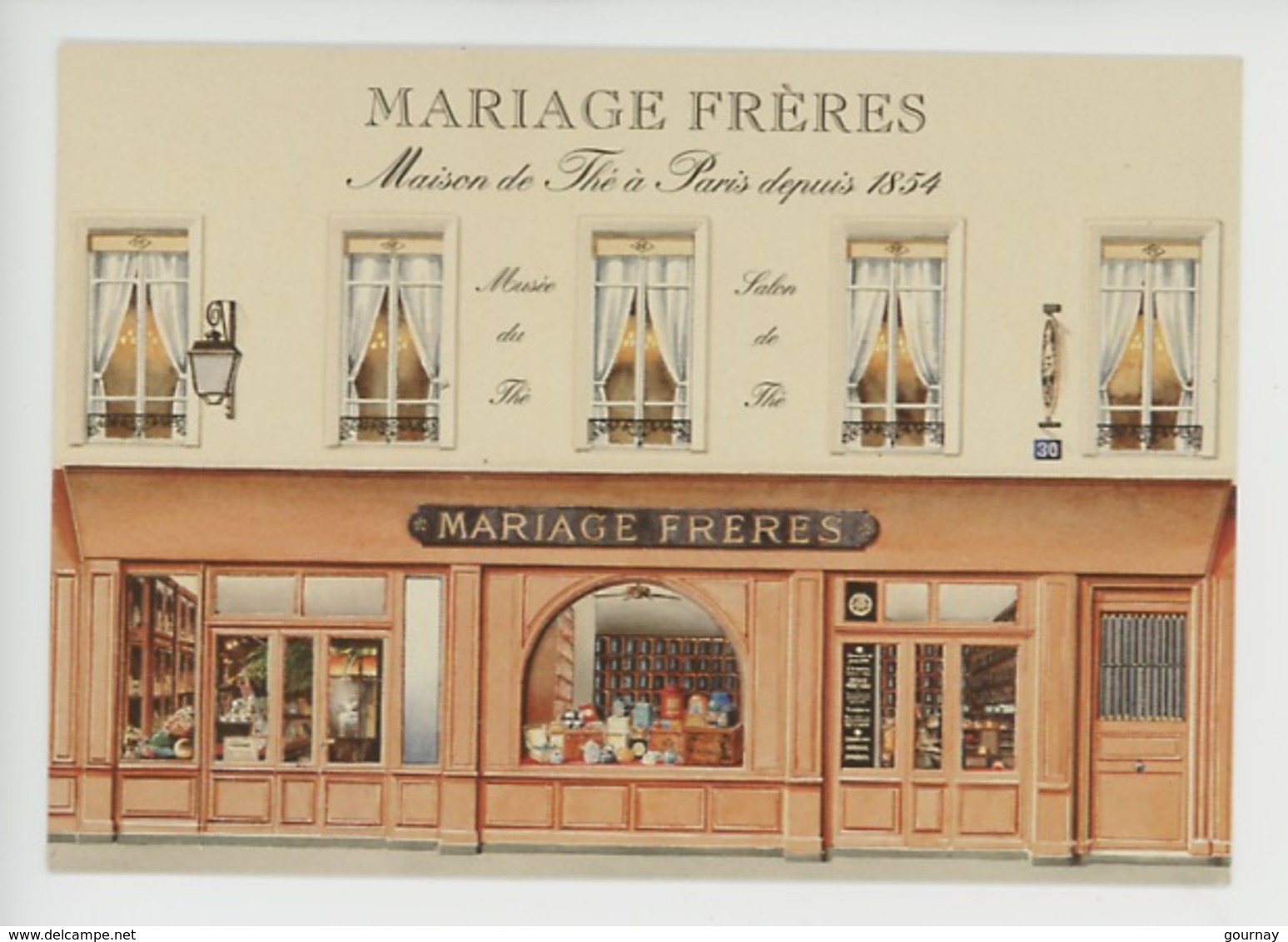 Mariage Frères Paris : Salon De Thé Depuis 1854 Musée (France, Japon) Cp Vierge - Publicité