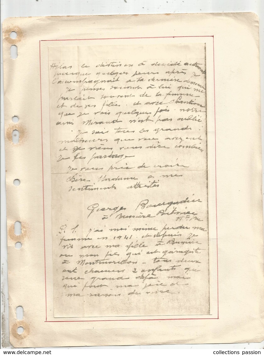 JC , 2 Cartes De Visites + 1 Photographie Avion Moth-Morane + Lettre ,Bussière Poitevine ,Au Planteur De Caïffa ,4 Scans - Tarjetas De Visita