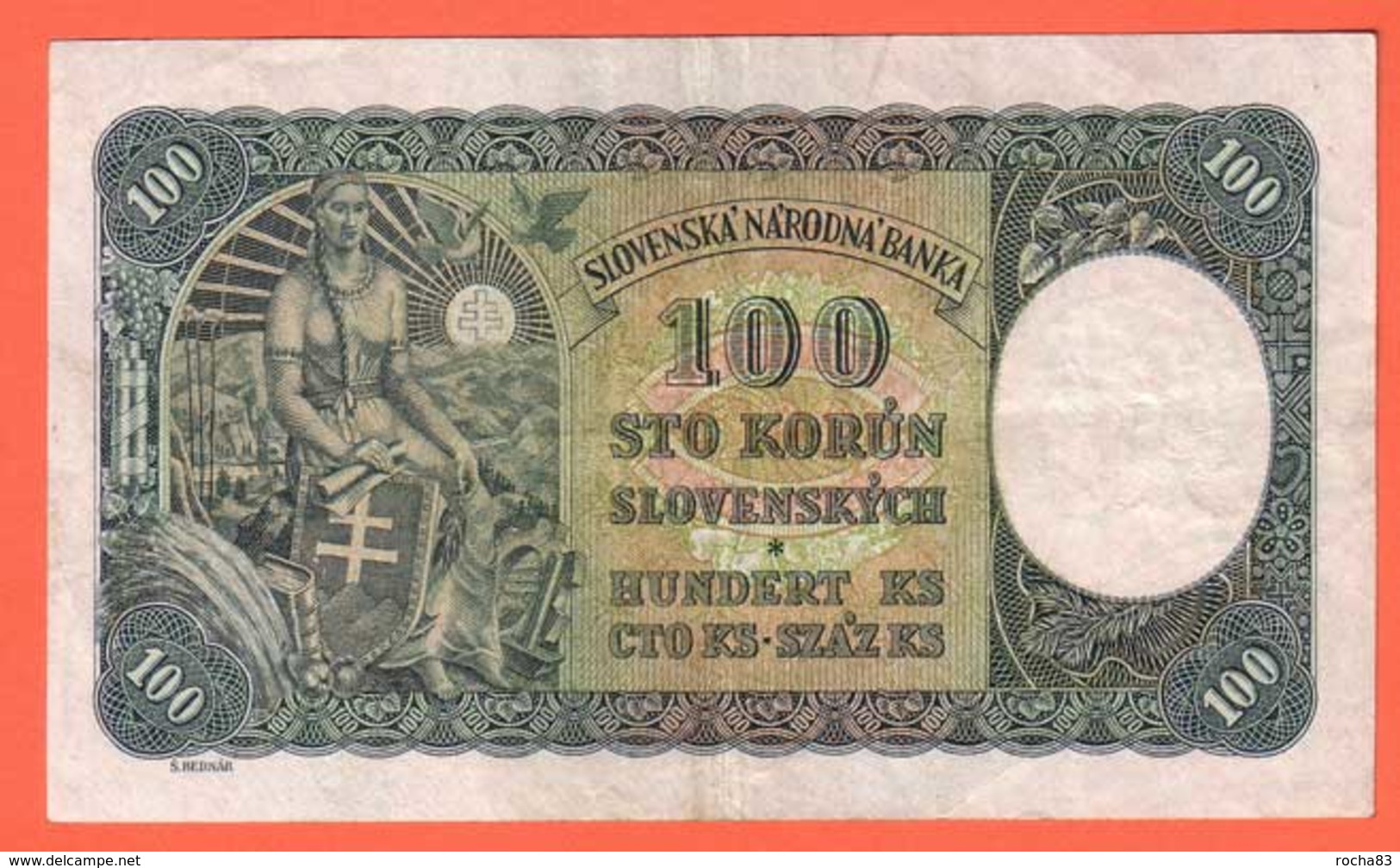 SLOVAQUIE Billet 100 Korun 07 10 1940  Pick 10a Rare - Slovakia