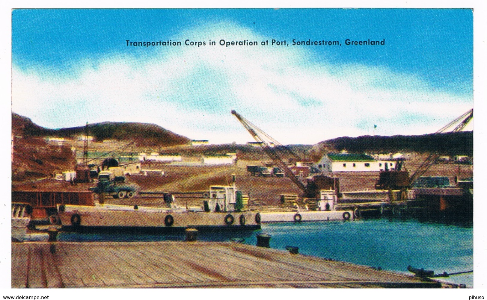 SC-2105   SONDRESTROM : Transportation Corps In Operation At Port - Groenland