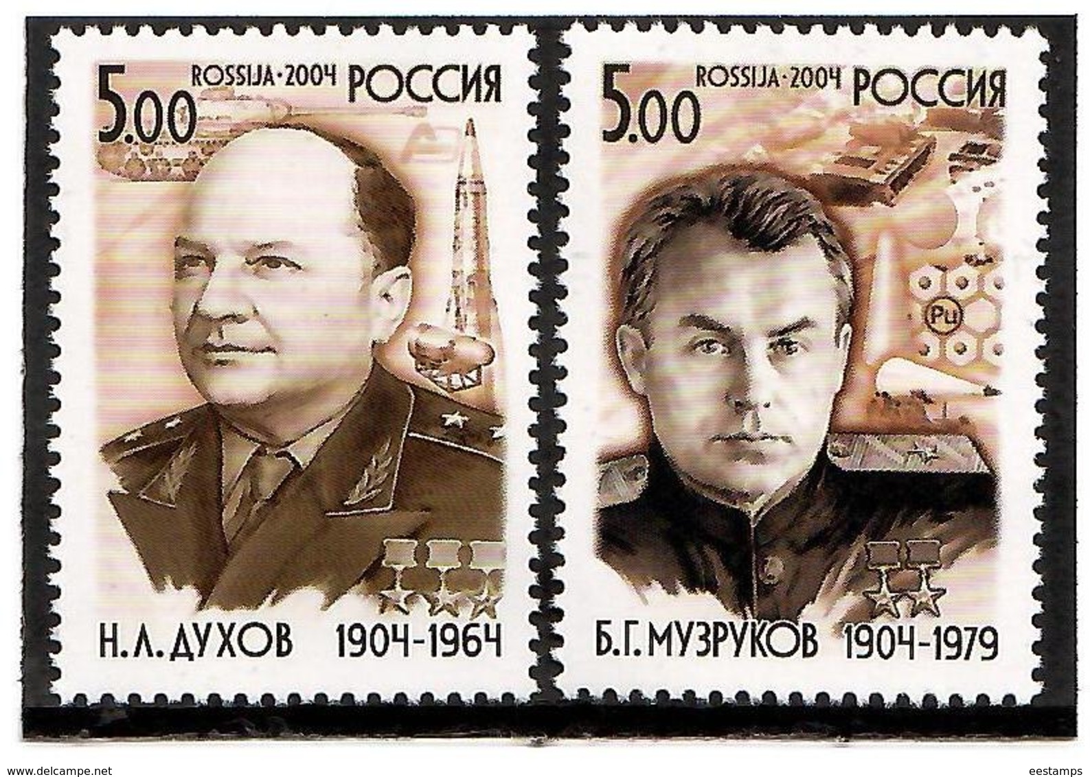 Russia 2004 .Designer N.Dukhov, Organiser B.Muzrukov. 2v X 5.00,   Michel # 1204-05 - Unused Stamps