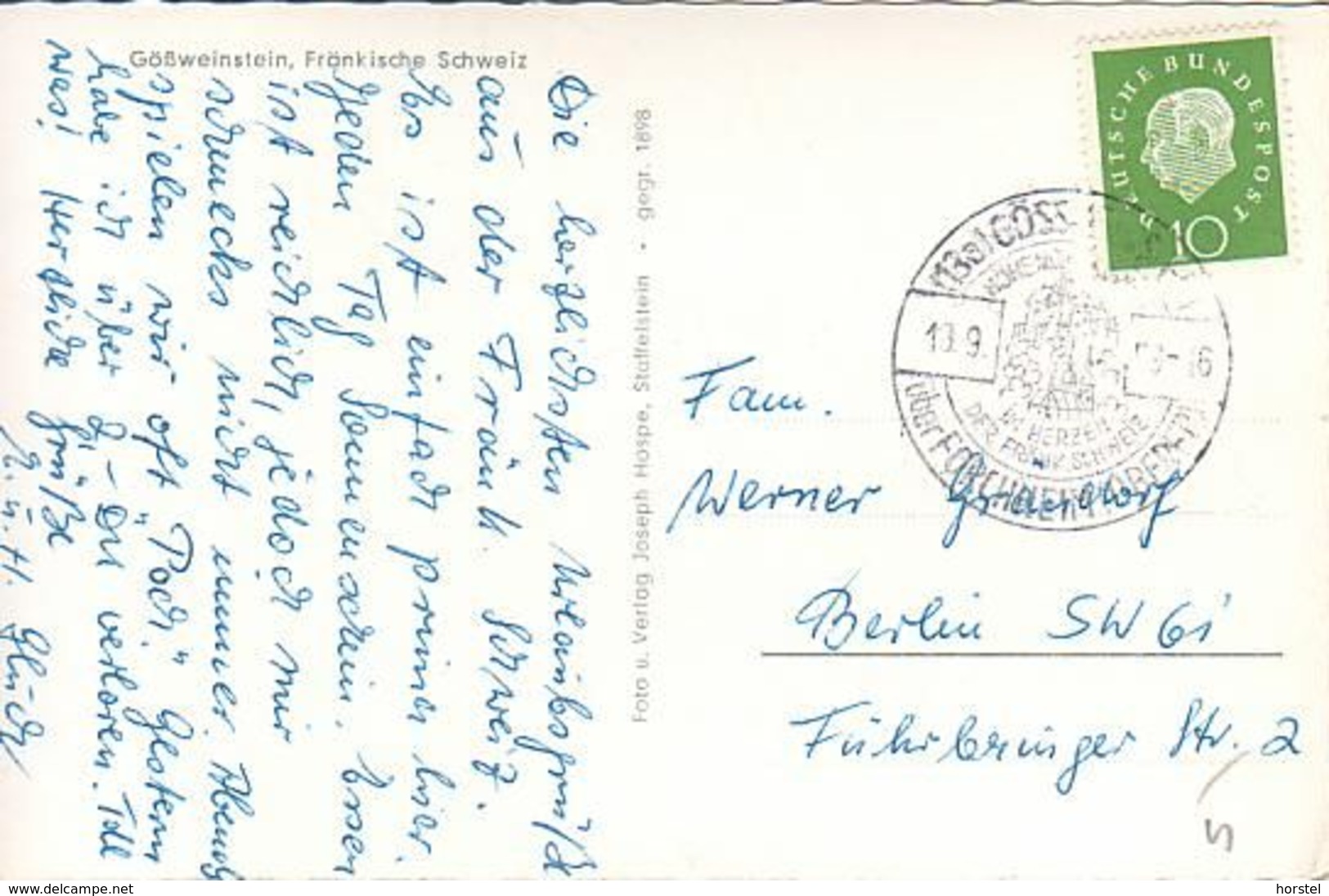 D-91327 Gößweinstein - Fränkische Schweiz - Nice Stamp - Forchheim