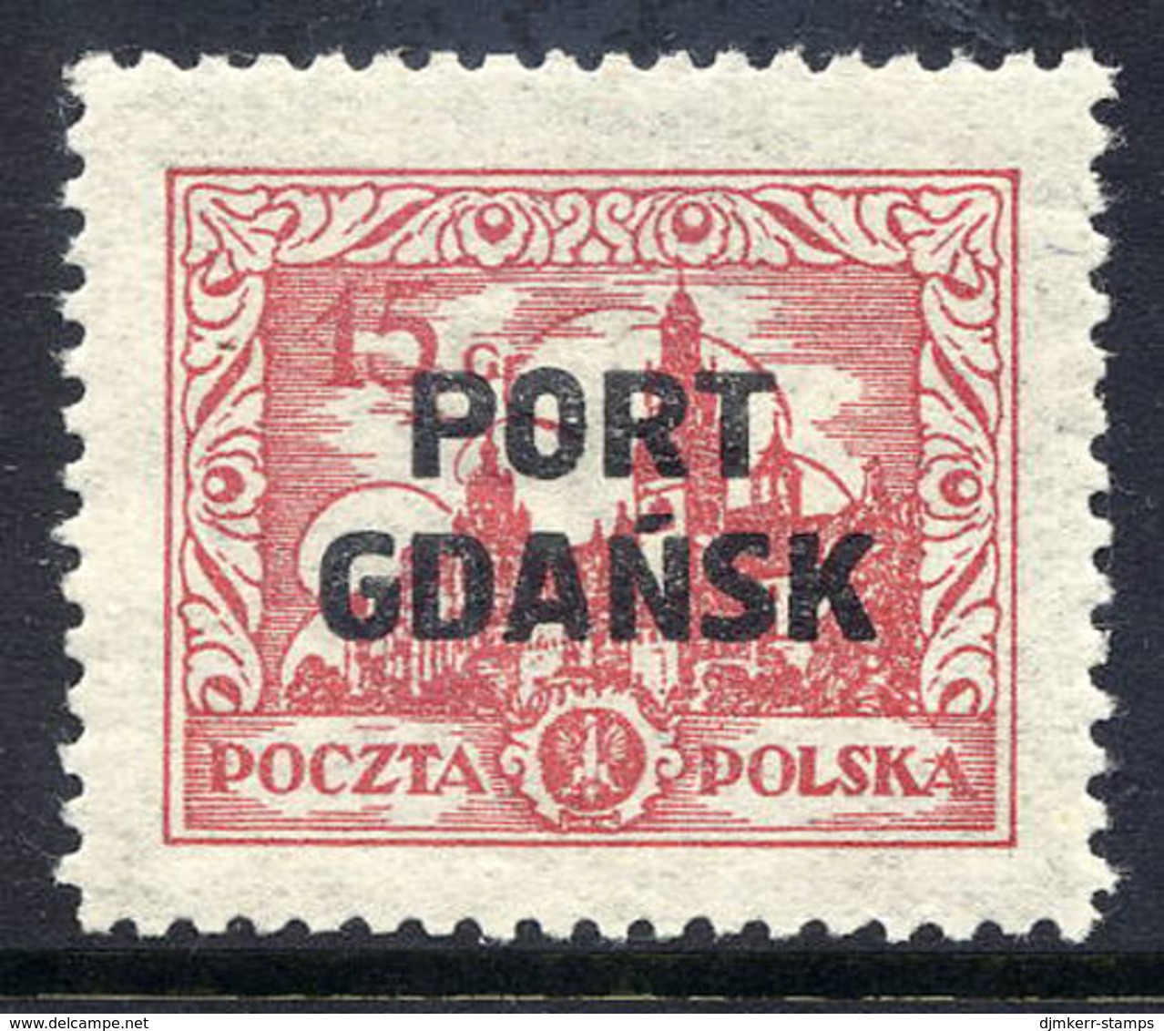 PORT GDANSK 1926 Overprint On .Buildings Definitives 15 Gr. Type I,  LHM / *  Michel 14 - Sonstige & Ohne Zuordnung