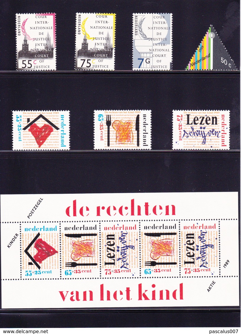 14,1989 NVPH Pays-Bas 1989       Pochette Annuelle Pochette Annuelle -- Jaarcollectie Year Set Tirage Oplaag  Dimension - Full Years