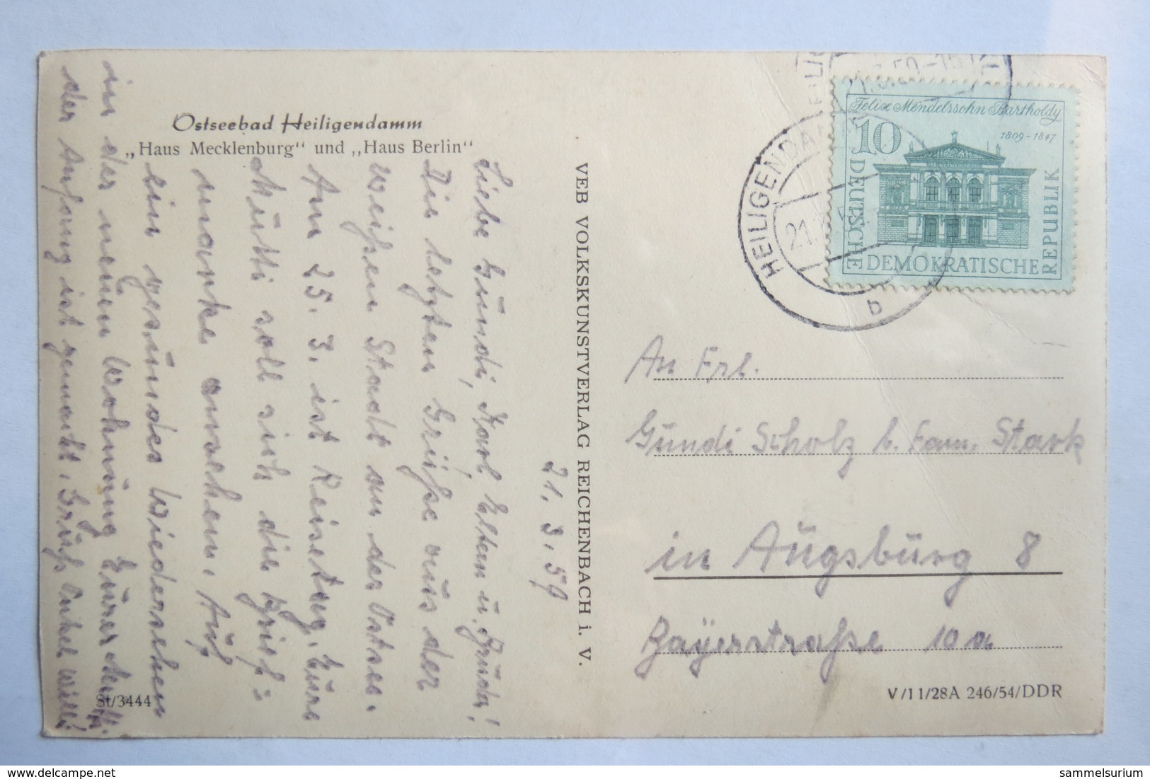 (11/8/6) Postkarte/AK "Heiligendamm" Ostseebad, Haus Mecklenburg Und Haus Berlin - Heiligendamm