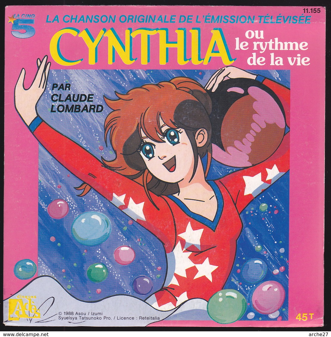 DISQUE - 45T - Vinyle - Cinthia - 11155 - Enfants