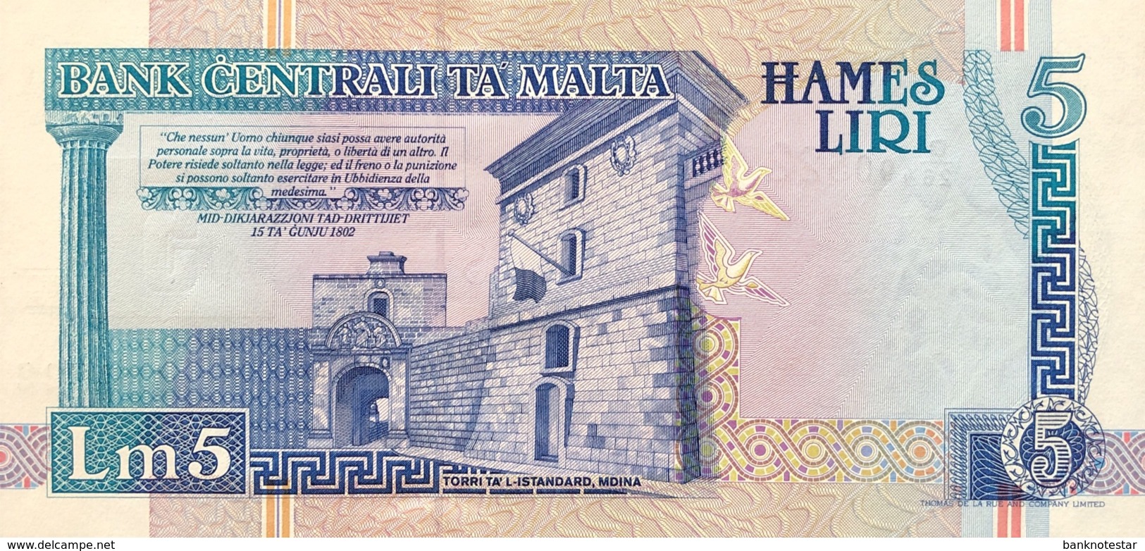 Malta 5 Liri, P-46c (1994) - UNC - Malta