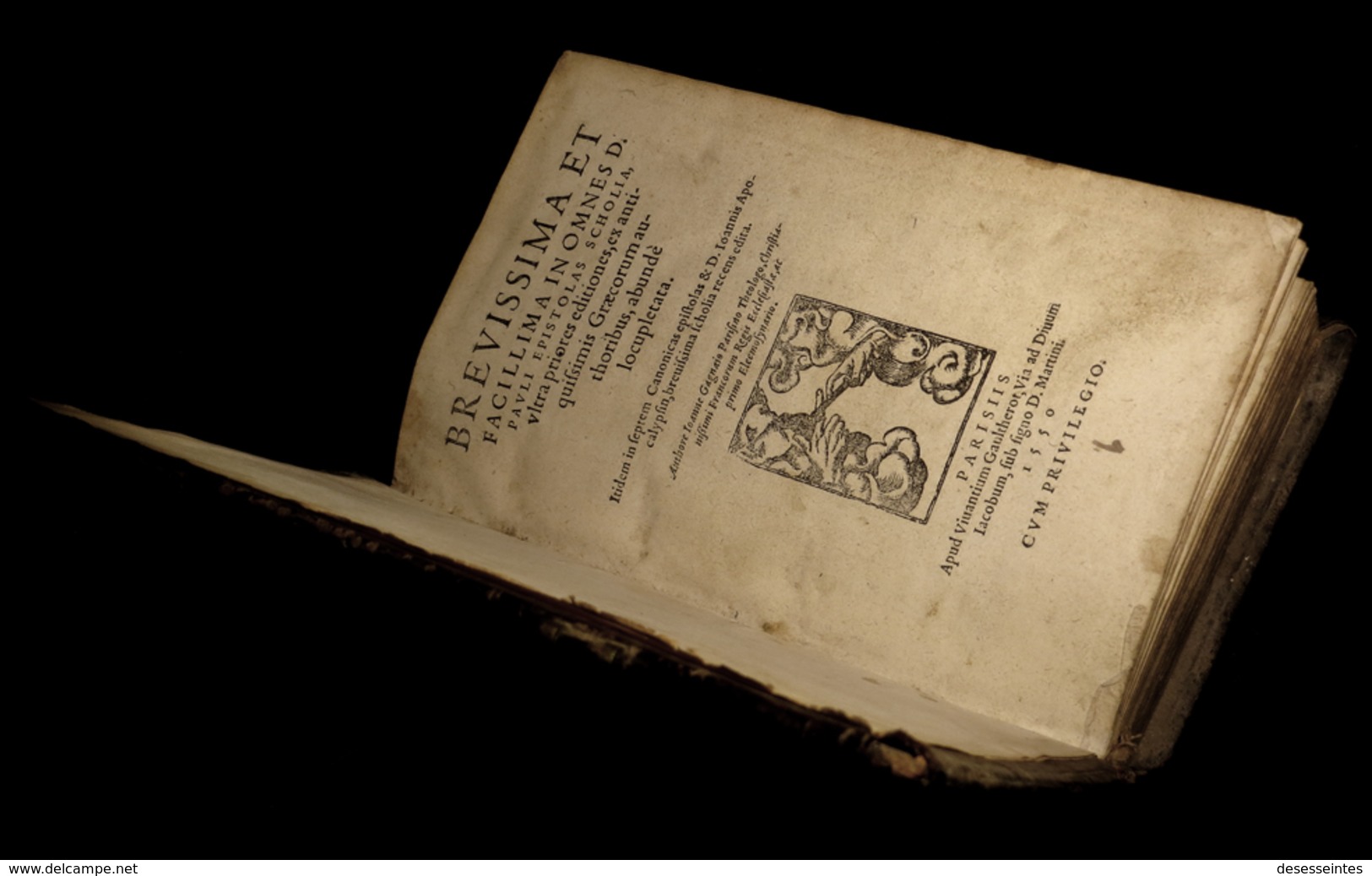 [Reliure Binding THEOLOGIE BIBLE BIBLIA BIBEL] Brevissima Et Facillima In Omnes D. Pauli Epistolas Scholia. 1550. - Antes De 18avo Siglo