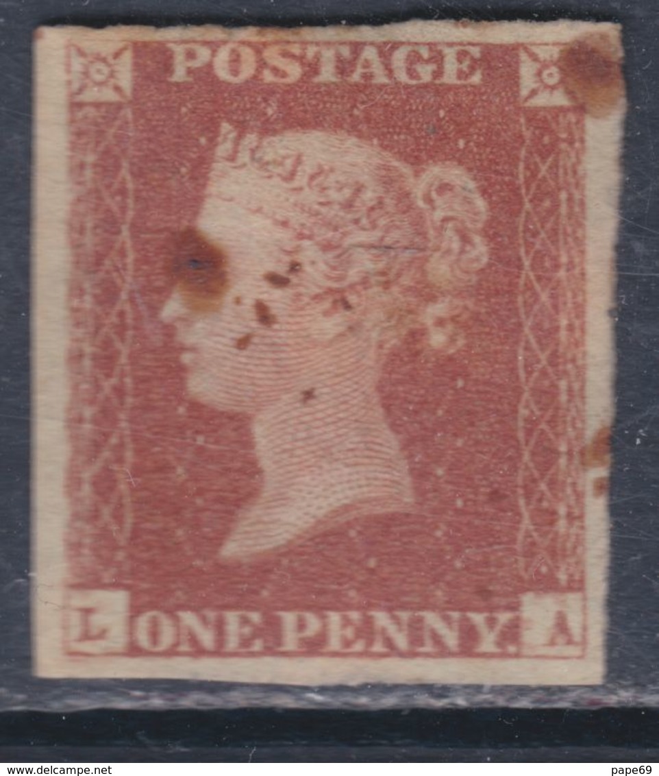 Grande Bretagne N° 3 (.) 1 P. Rouge-brun Sur Azuré Neuf Sans Gomme, Points De Rousseurs Sinon TB - Unused Stamps