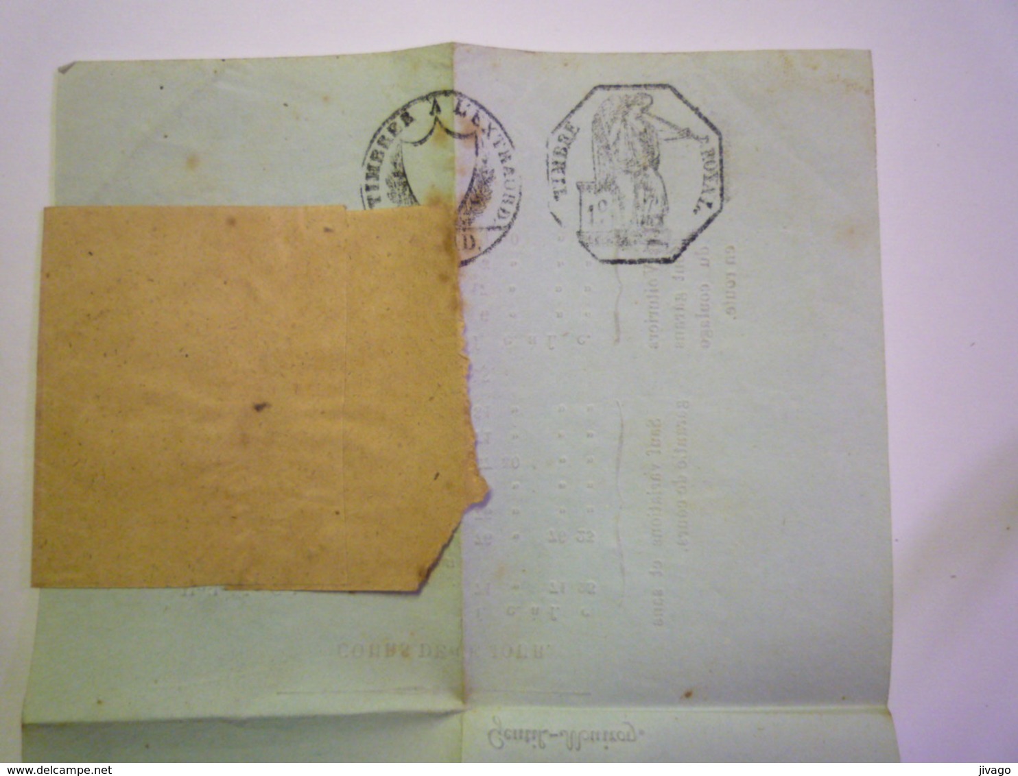 2020 - 5076  CACHET  P.P. Rouge Sur Bande Pour Journal Sur DOC Intéressant De LILLE  1839   XXX - Journaux