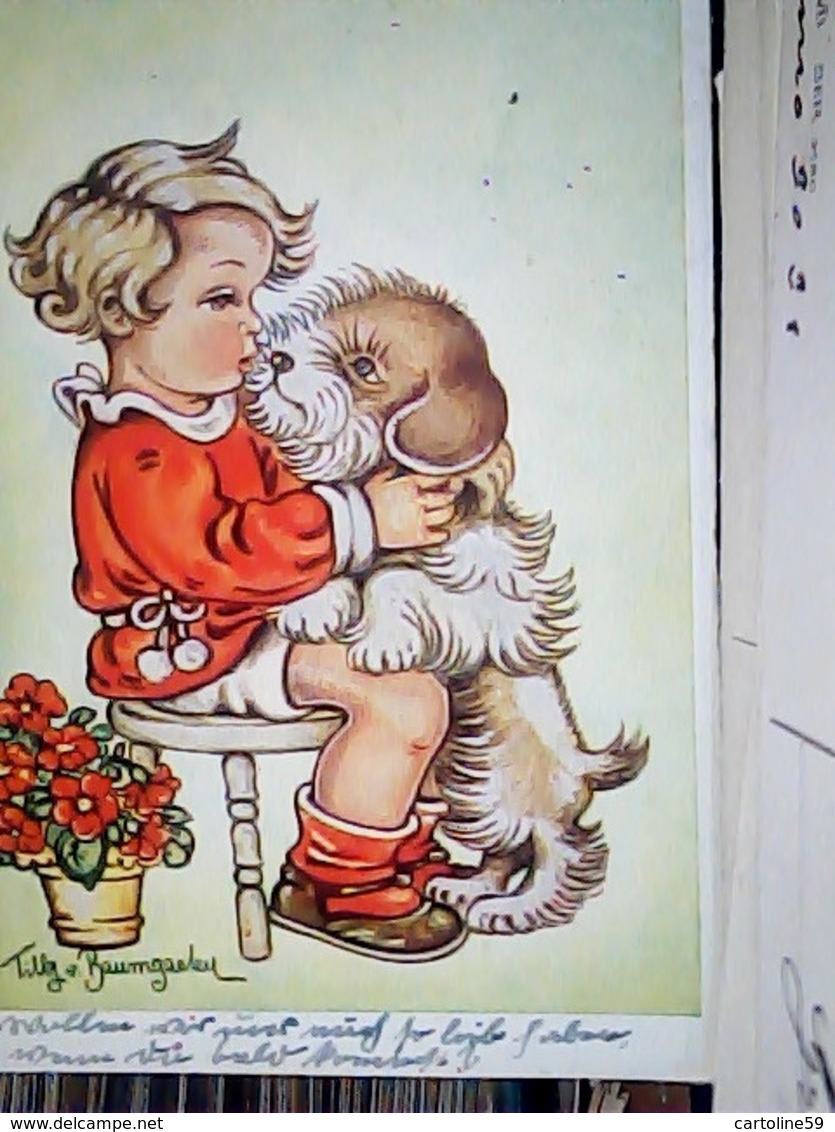 ILLUSTRATA Tilly Von Baumgarten BAMBINI BAMBINA CANE DOG VB1942 HO7539 - Baumgarten, Tilly Von