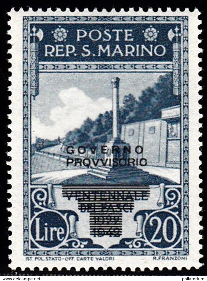 Saint Marin Sant Marino  Neuf Sans Charnière N° Yvert  257  Scott 238 - Unused Stamps