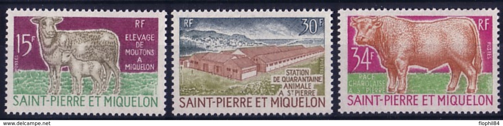 ST PIERRE ET MIQUELON - SERIE ELEVAGE - N°407 A 409 - NEUF SANS TRACE DE CHARNIERE - COTE 62€ - Unused Stamps